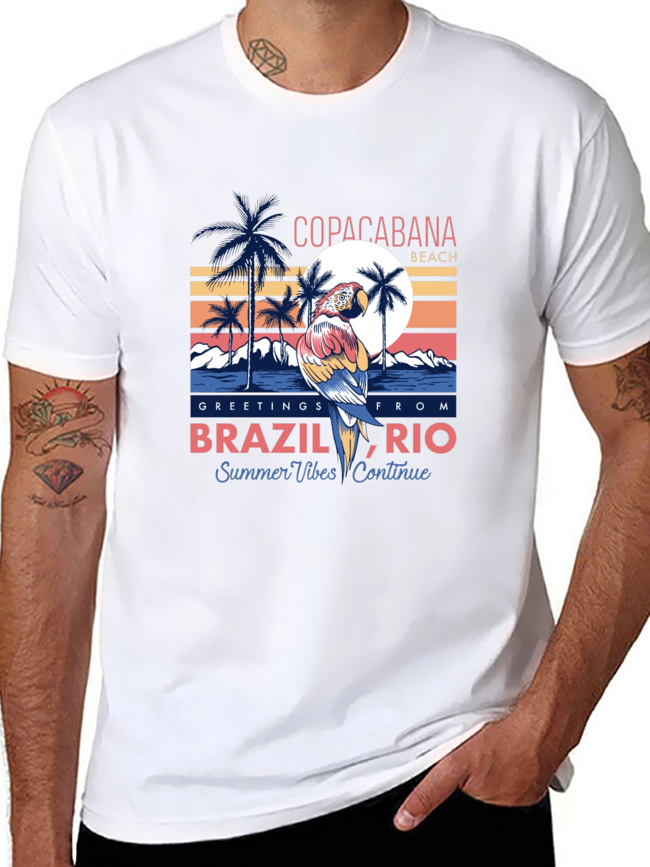 Brazil Rio Copacabana Beach T-Shirt - Summer Vibes