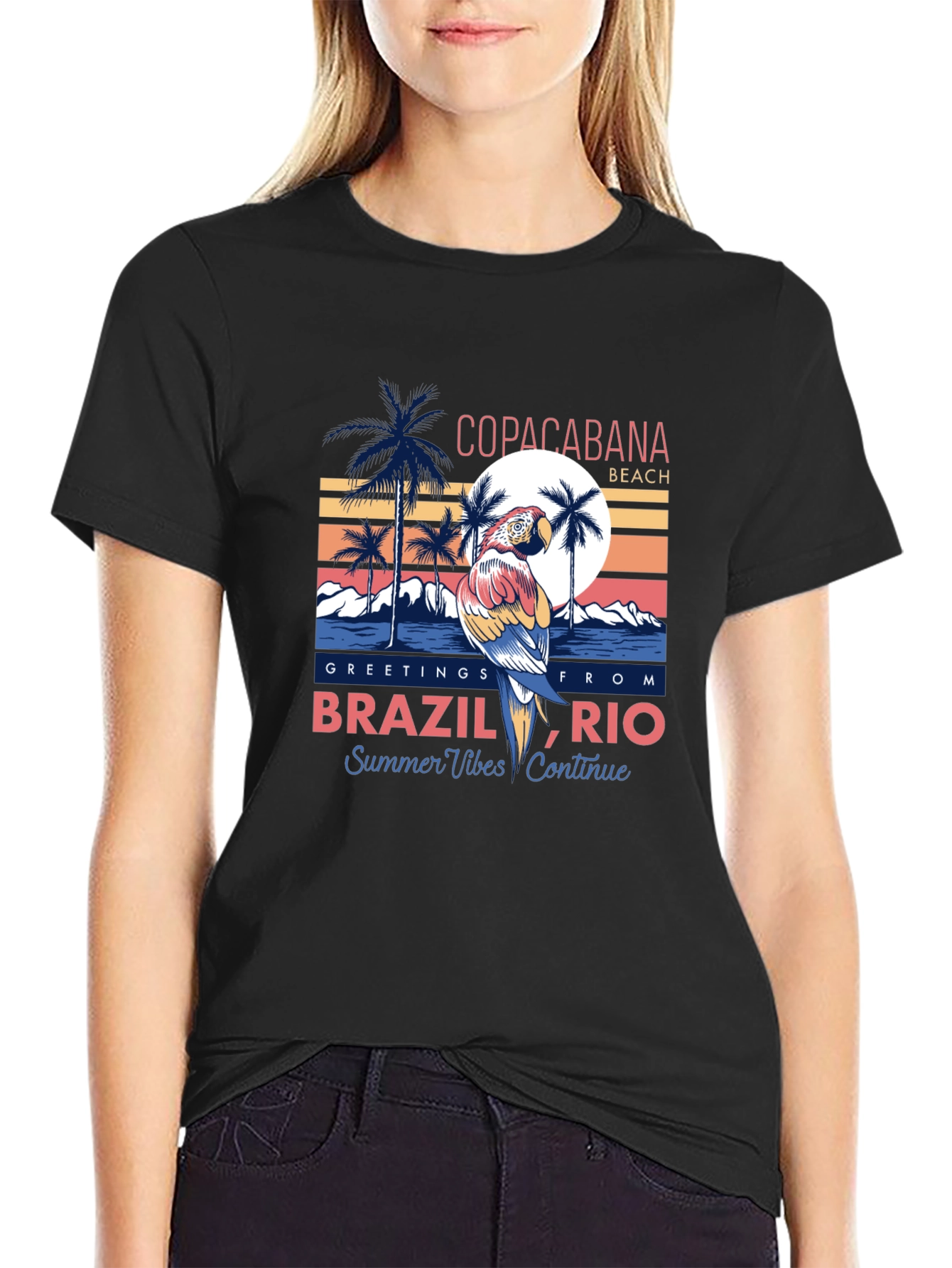 Brazil Rio Copacabana Beach T-Shirt - Summer Vibes