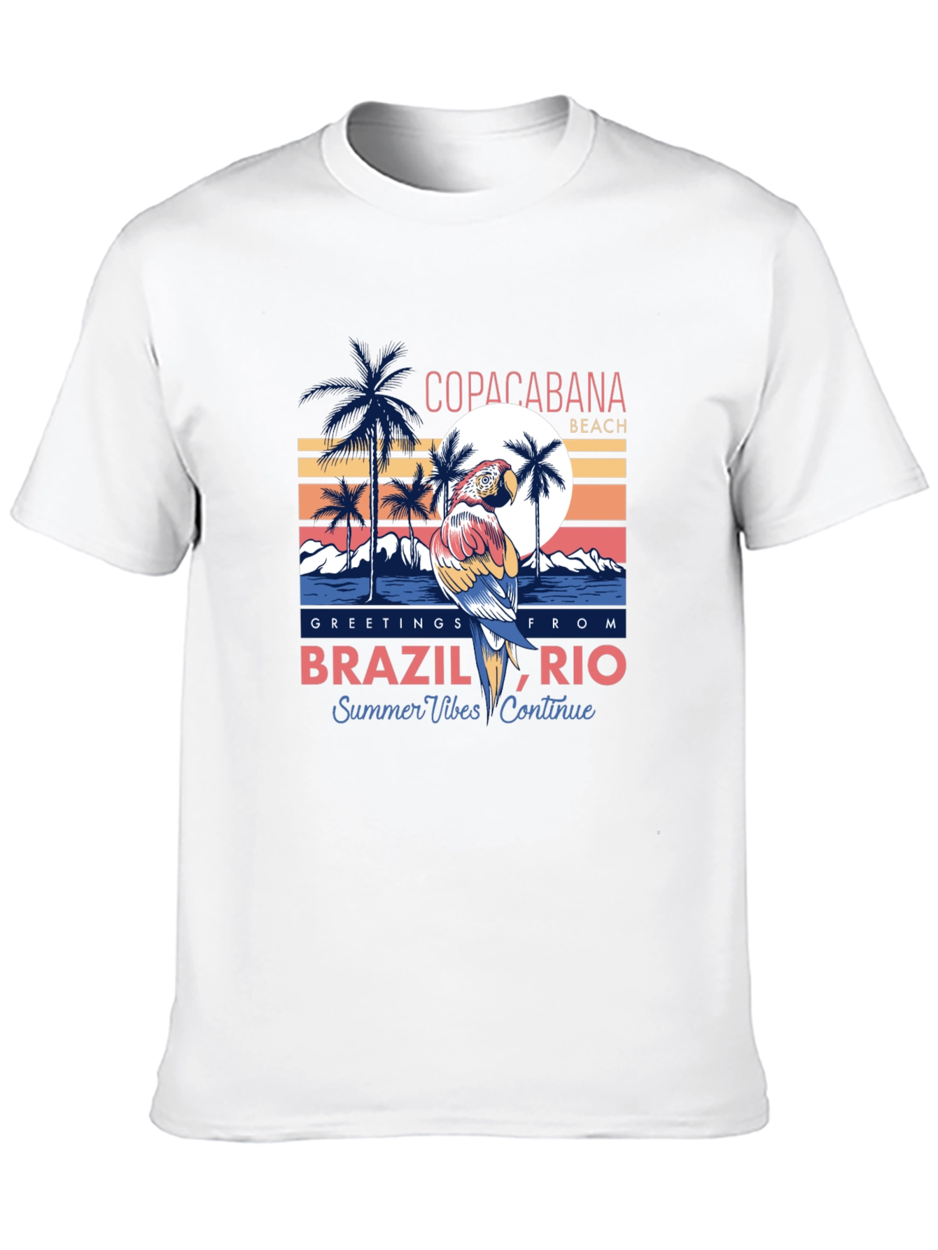 Brazil Rio Copacabana Beach T-Shirt - Summer Vibes