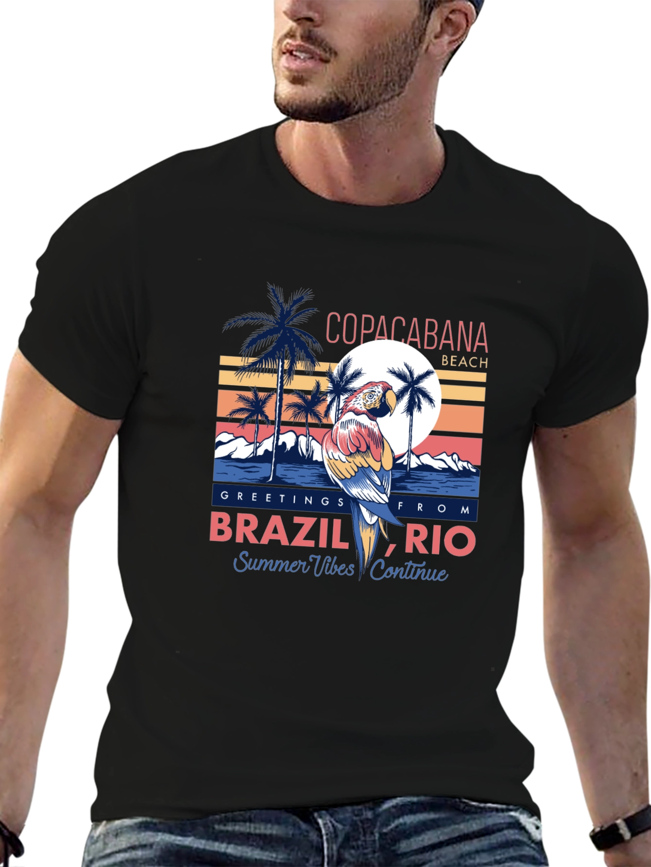 Brazil Rio Copacabana Beach T-Shirt - Summer Vibes