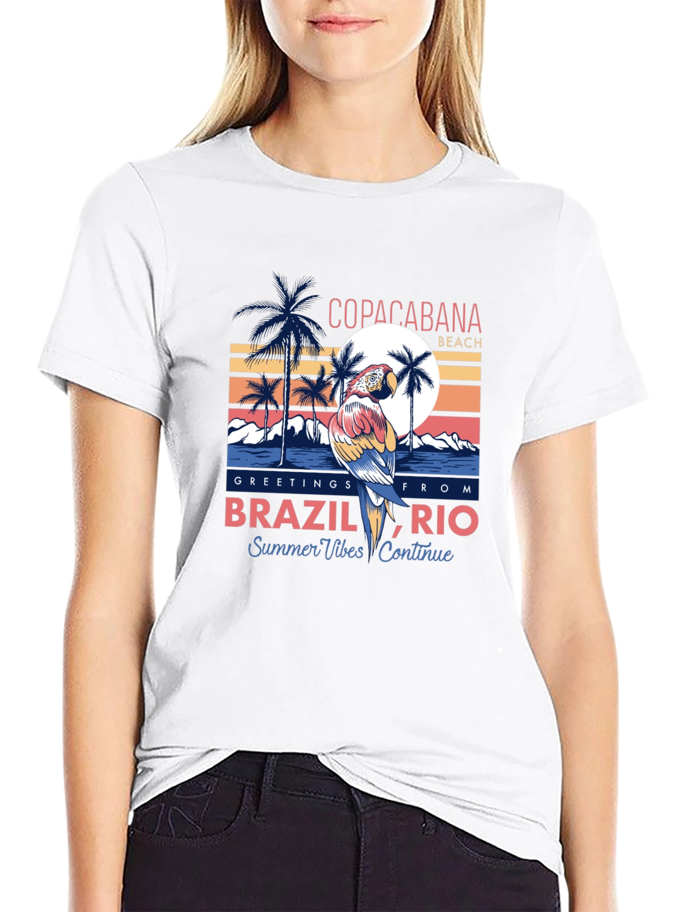 Brazil Rio Copacabana Beach T-Shirt - Summer Vibes