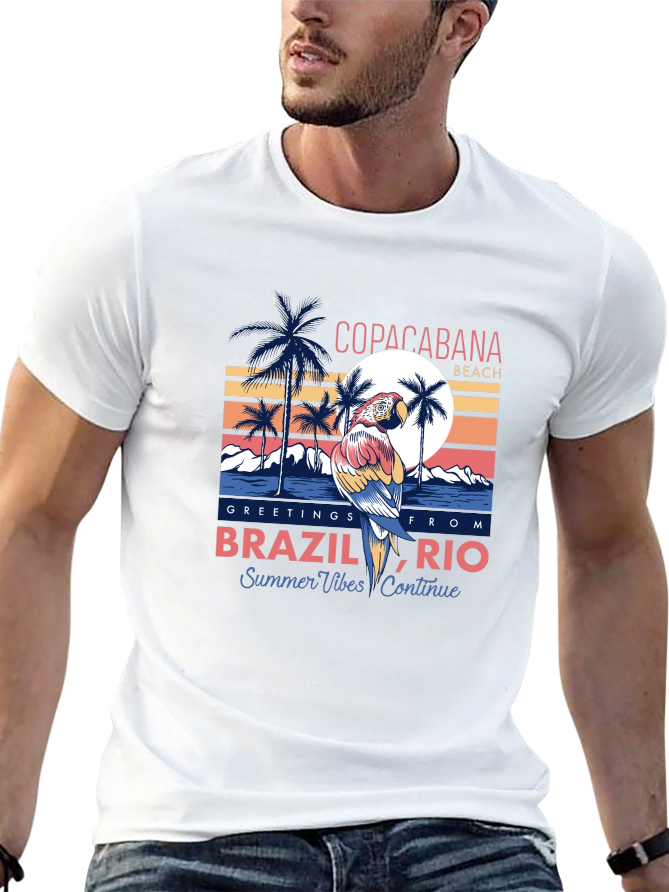 Brazil Rio Copacabana Beach T-Shirt - Summer Vibes