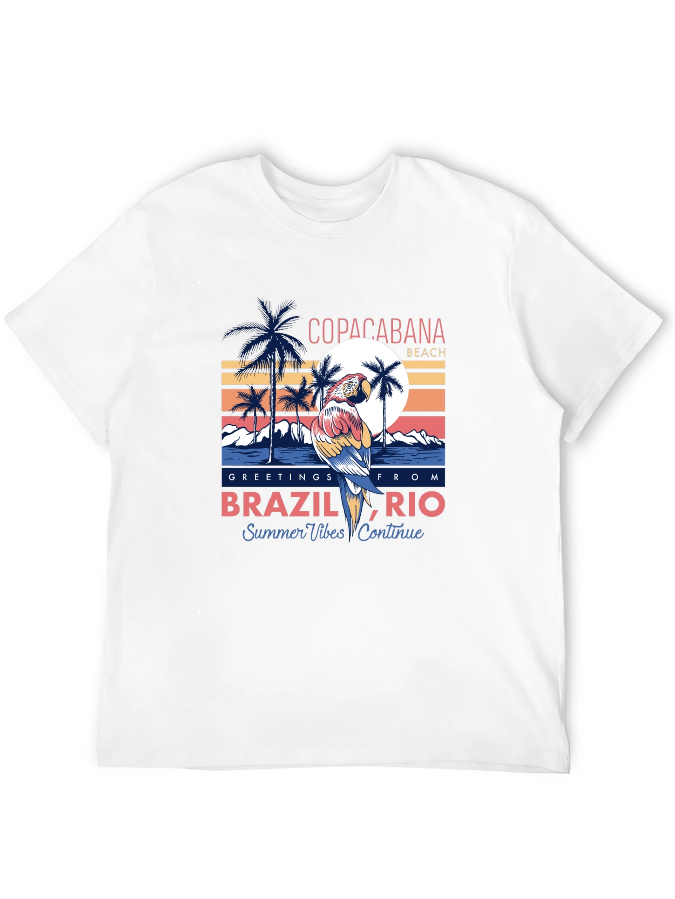 Brazil Rio Copacabana Beach T-Shirt - Summer Vibes