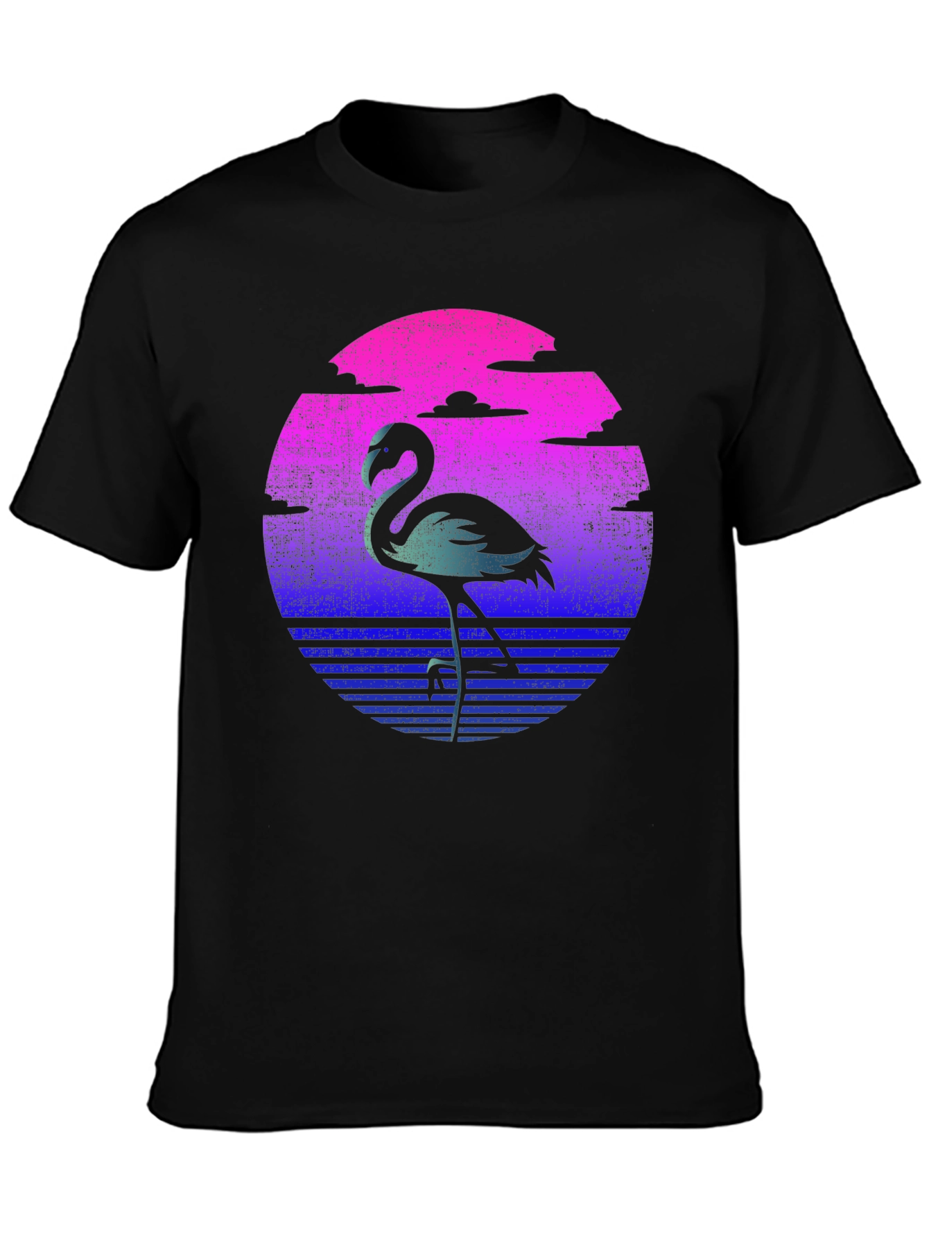 Retro Flamingo T-Shirt - Sunset Graphic Tee