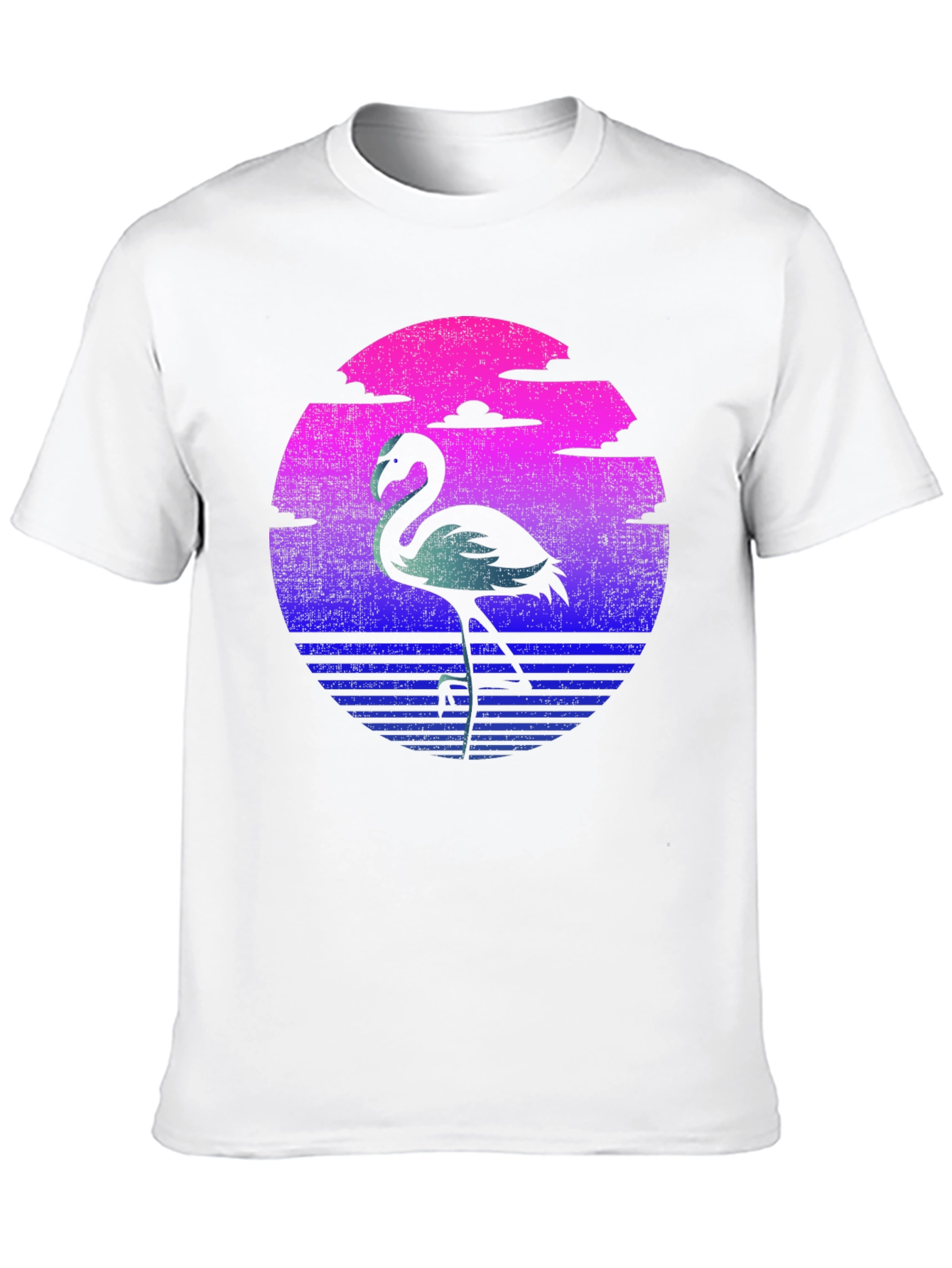 Retro Flamingo T-Shirt - Sunset Graphic Tee