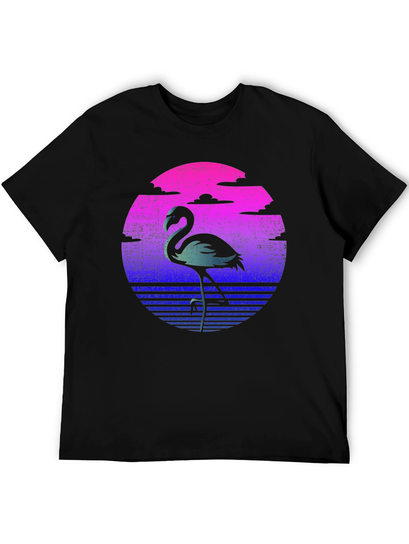Retro Flamingo T-Shirt - Sunset Graphic Tee