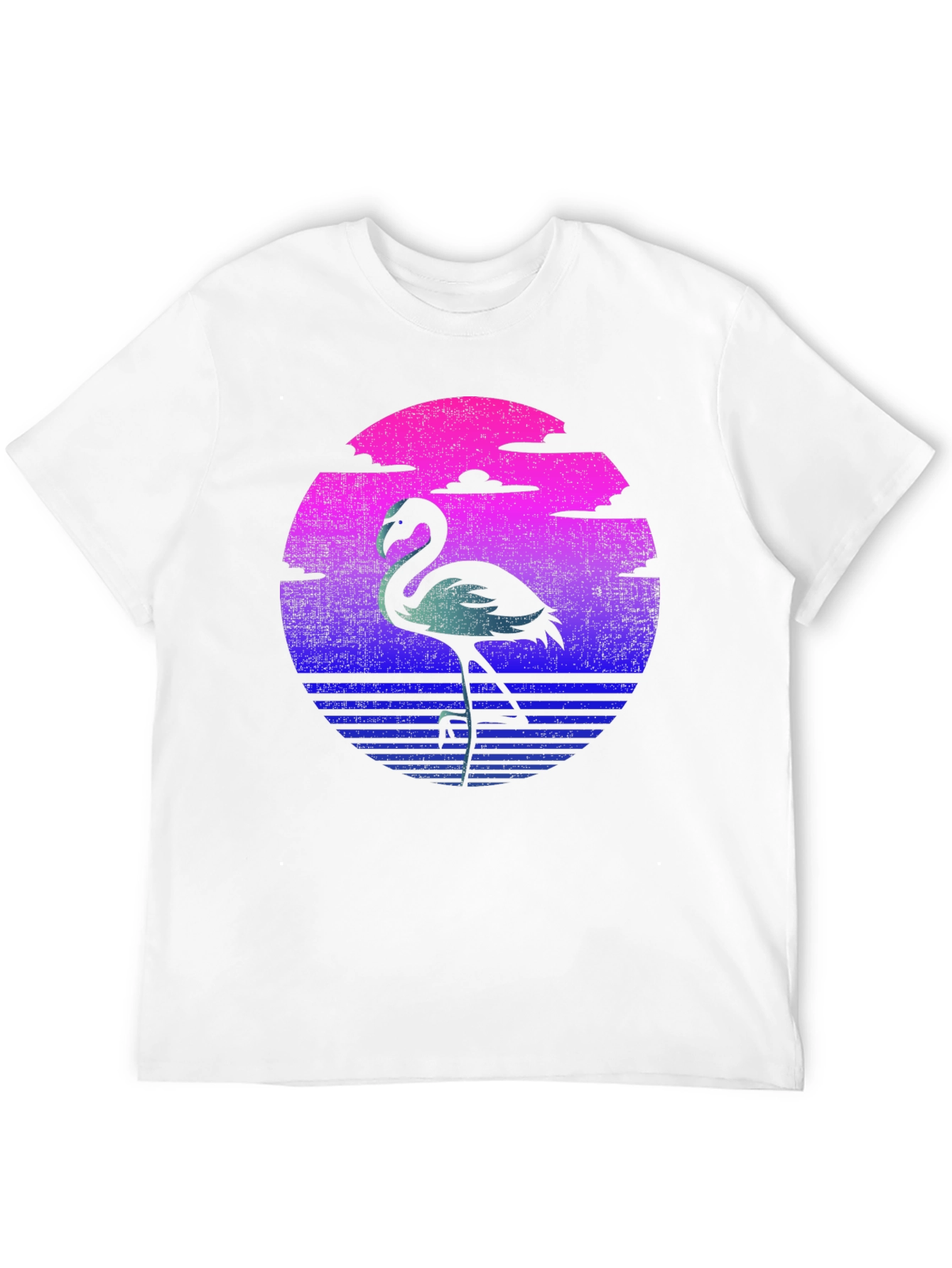 Retro Flamingo T-Shirt - Sunset Graphic Tee