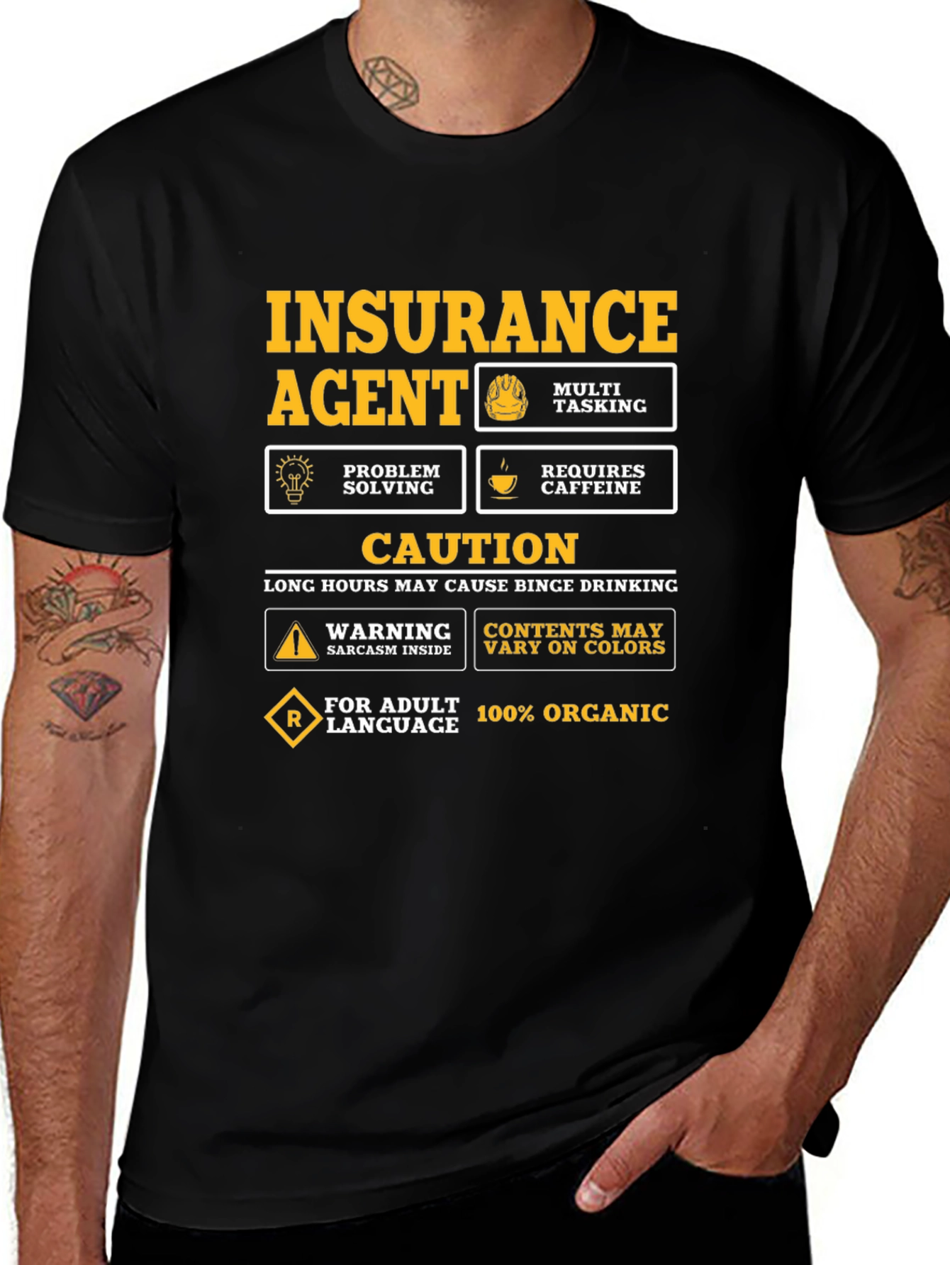 Insurance Agent Novelty Graphic T-Shirt