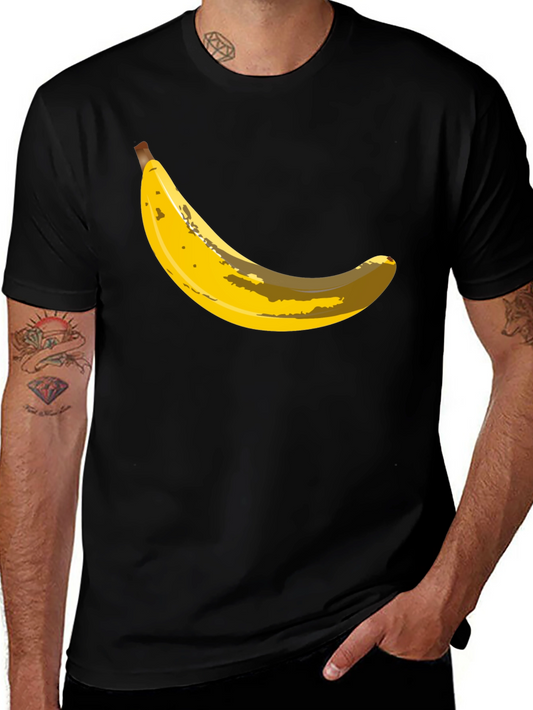 Banana Graphic Black T-Shirt - Novelty Fruit Tee