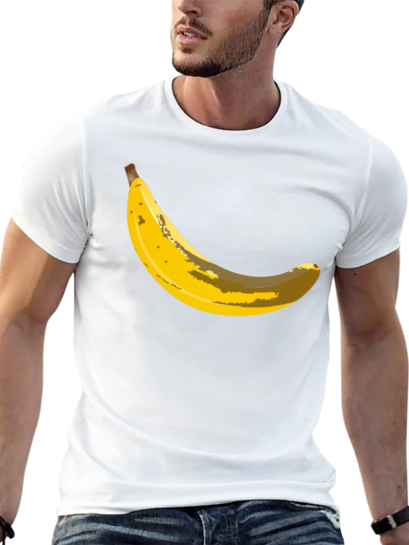 Banana Graphic Black T-Shirt - Novelty Fruit Tee