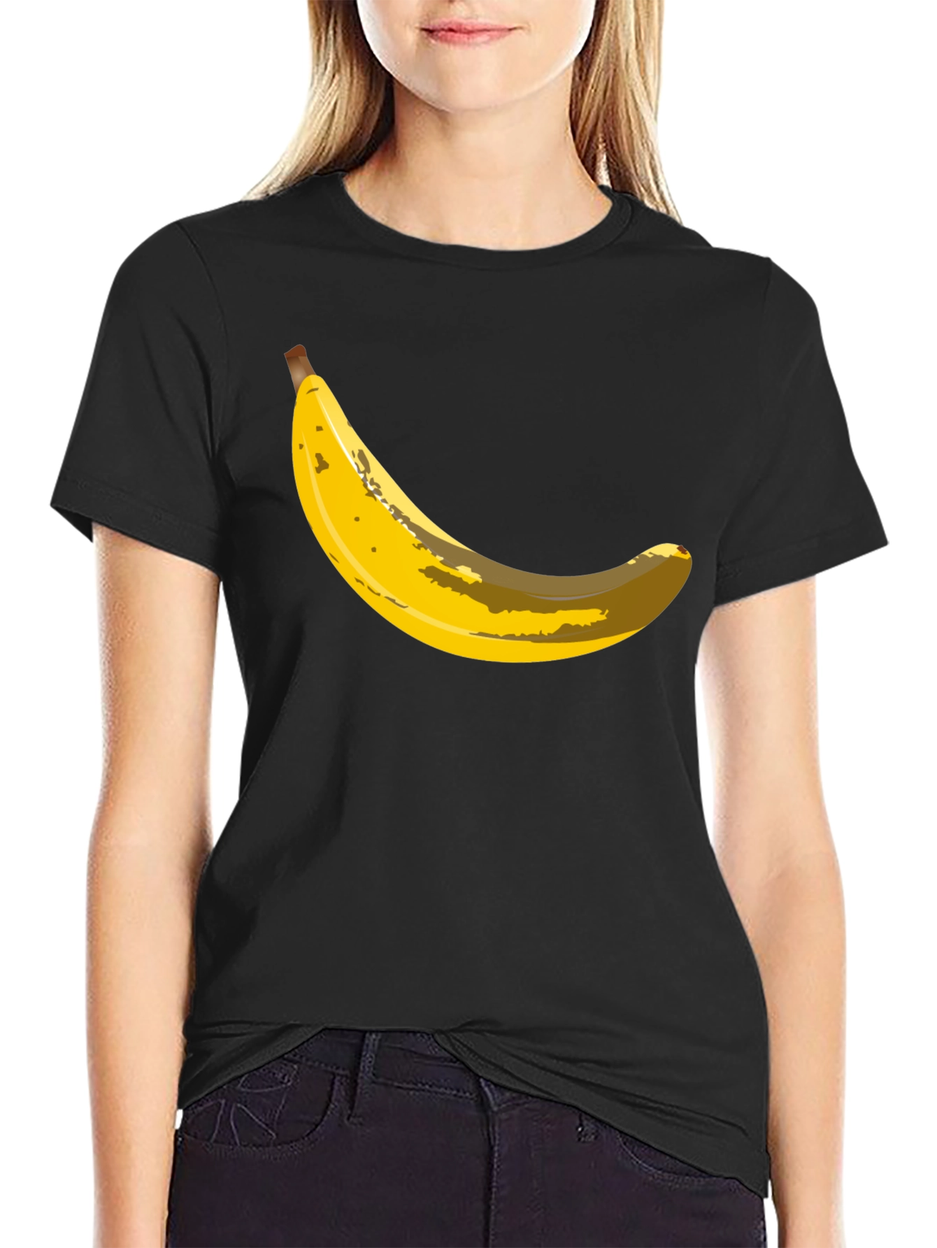 Banana Graphic Black T-Shirt - Novelty Fruit Tee