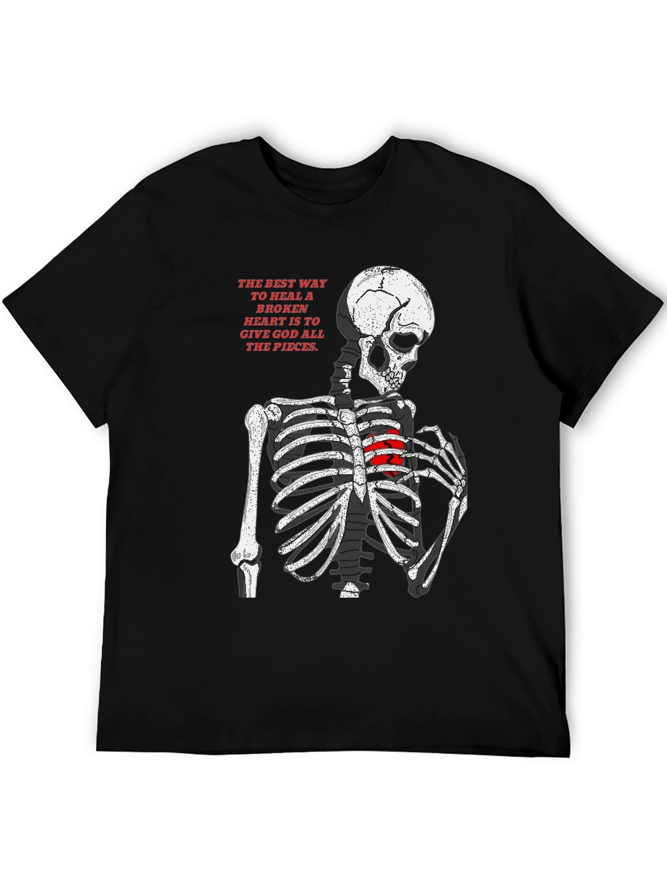 Skeleton Heart T-Shirt - Broken Heart Healing Graphic Tee