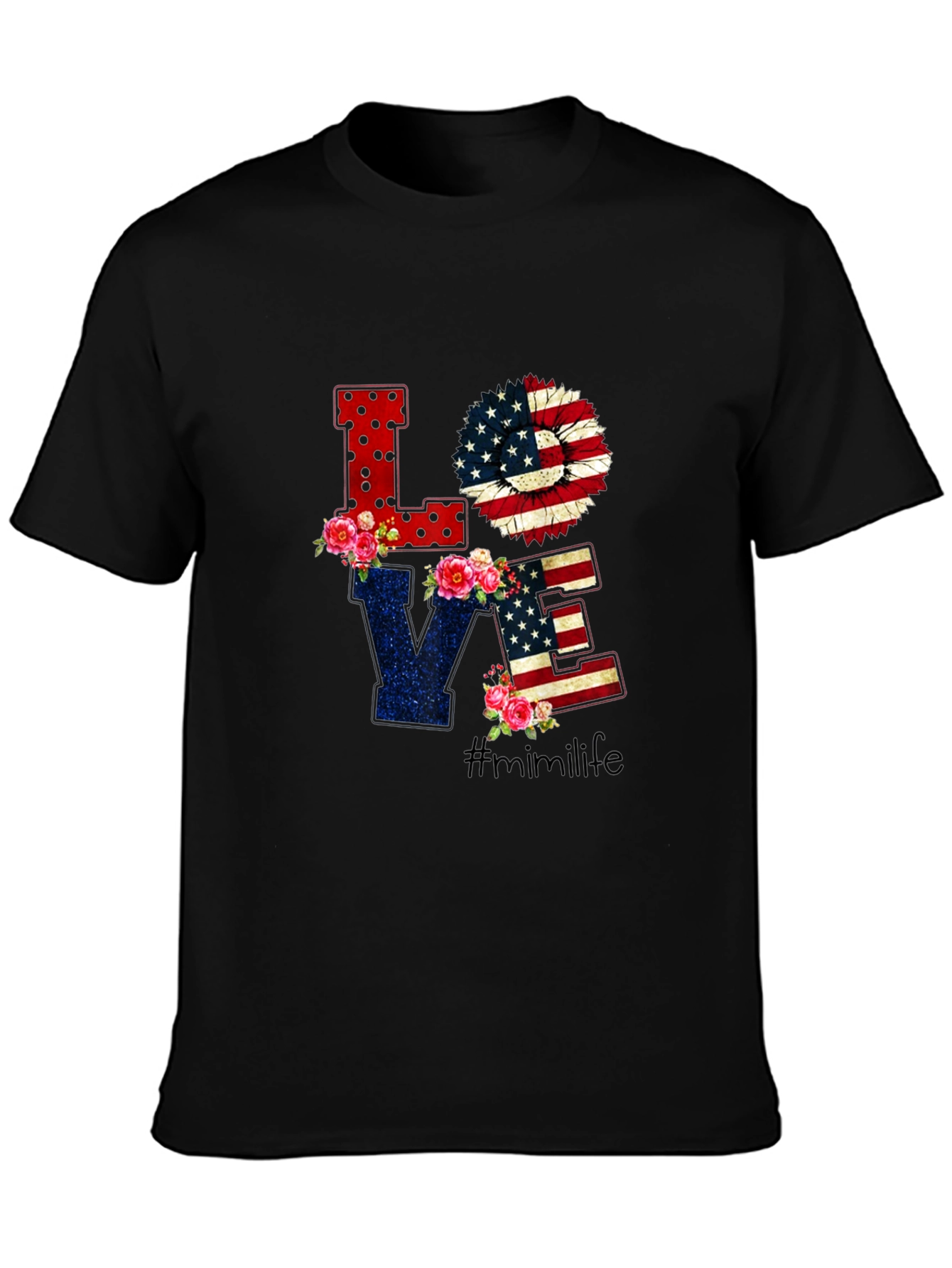 Patriotic LOVE Graphic T-Shirt
