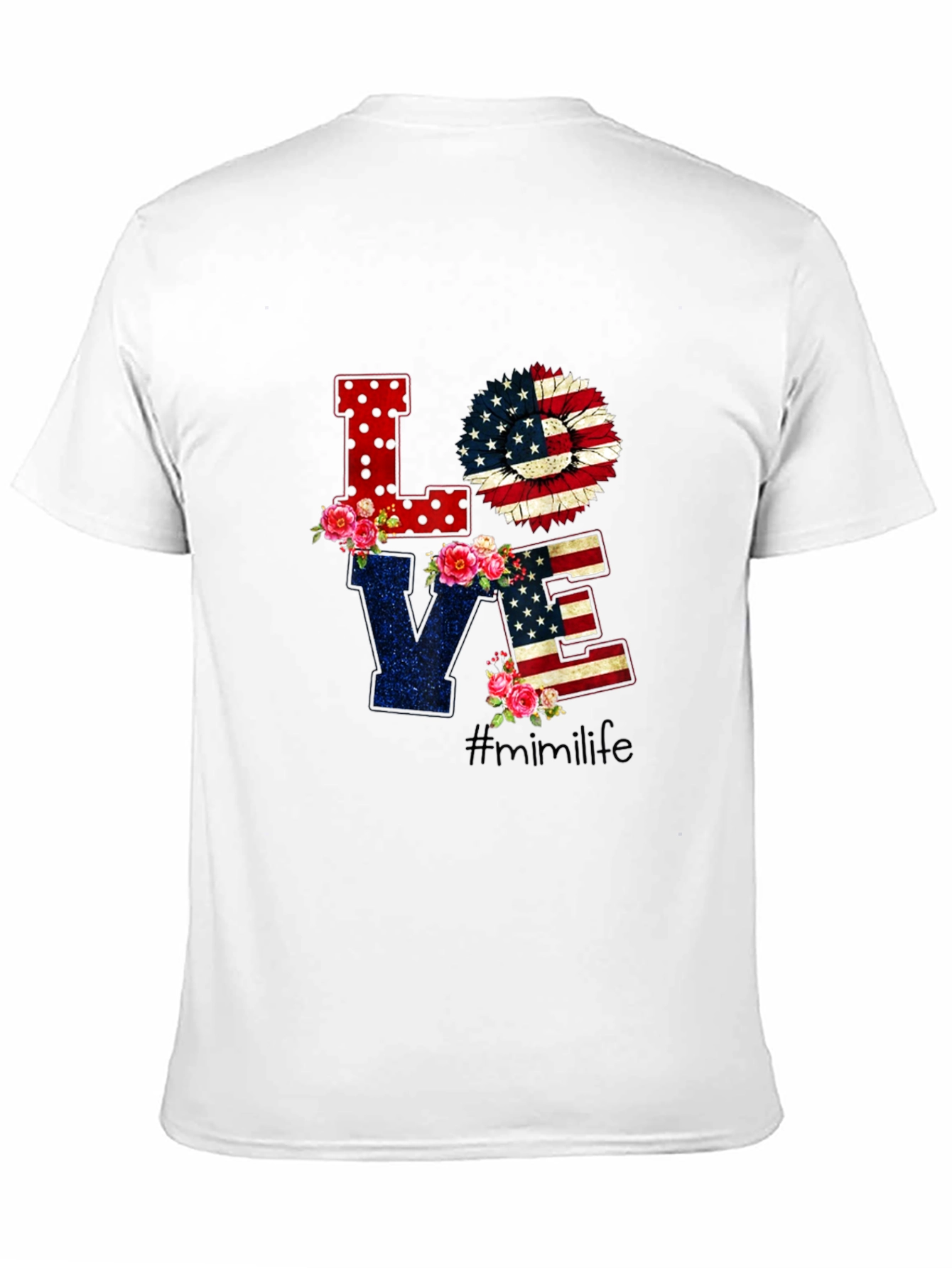 Patriotic LOVE Graphic T-Shirt