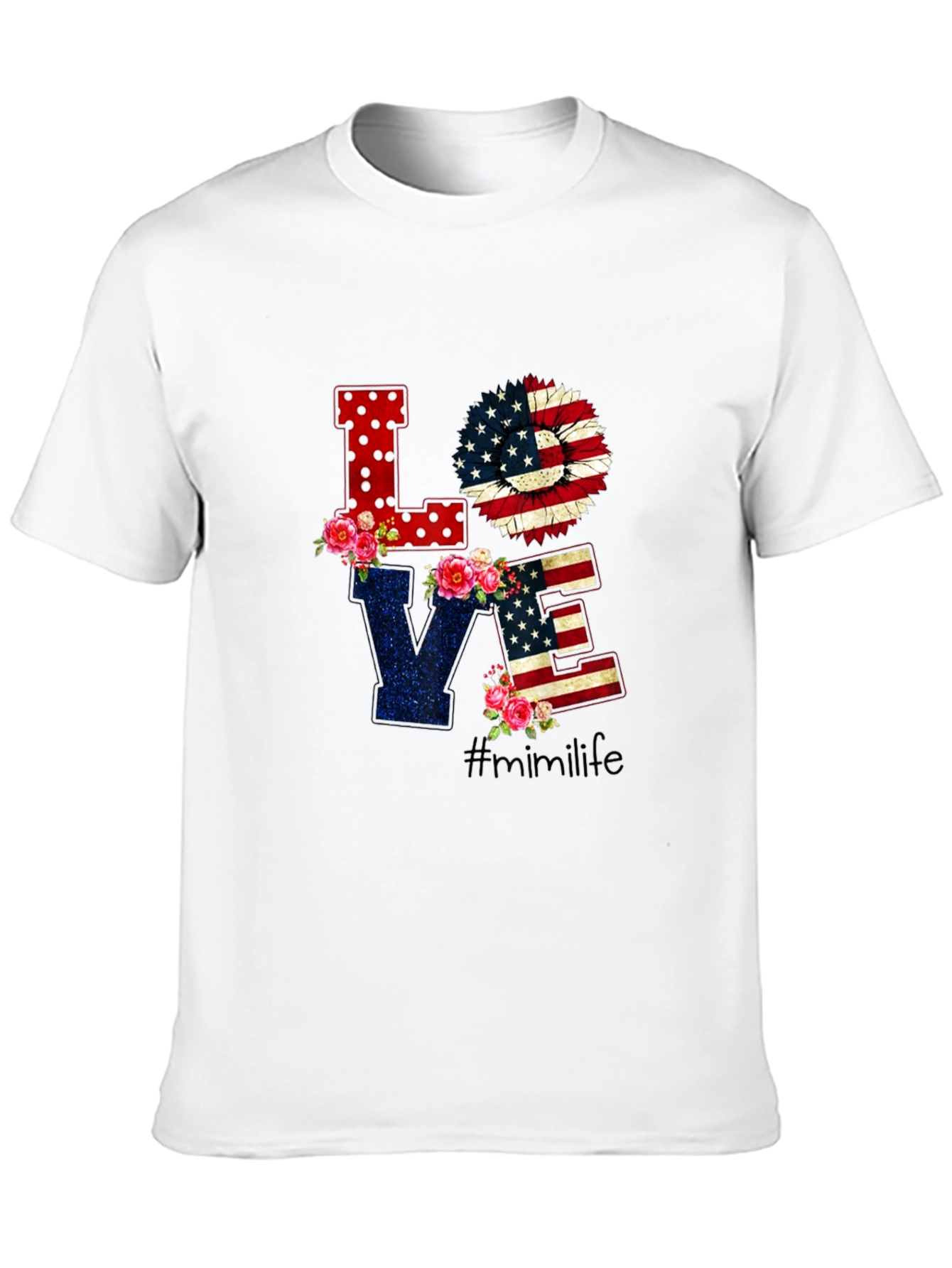 Patriotic LOVE Graphic T-Shirt
