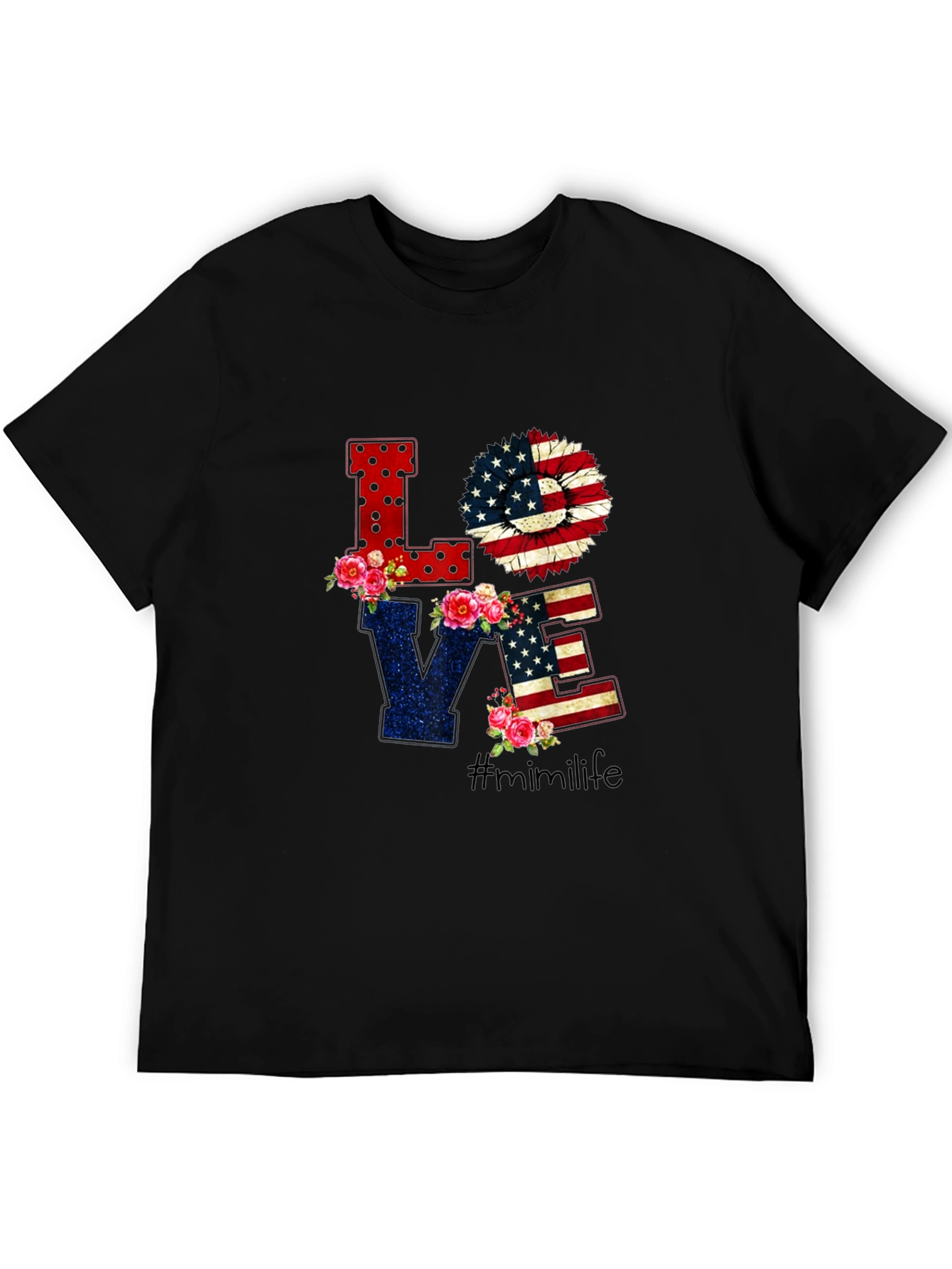 Patriotic LOVE Graphic T-Shirt