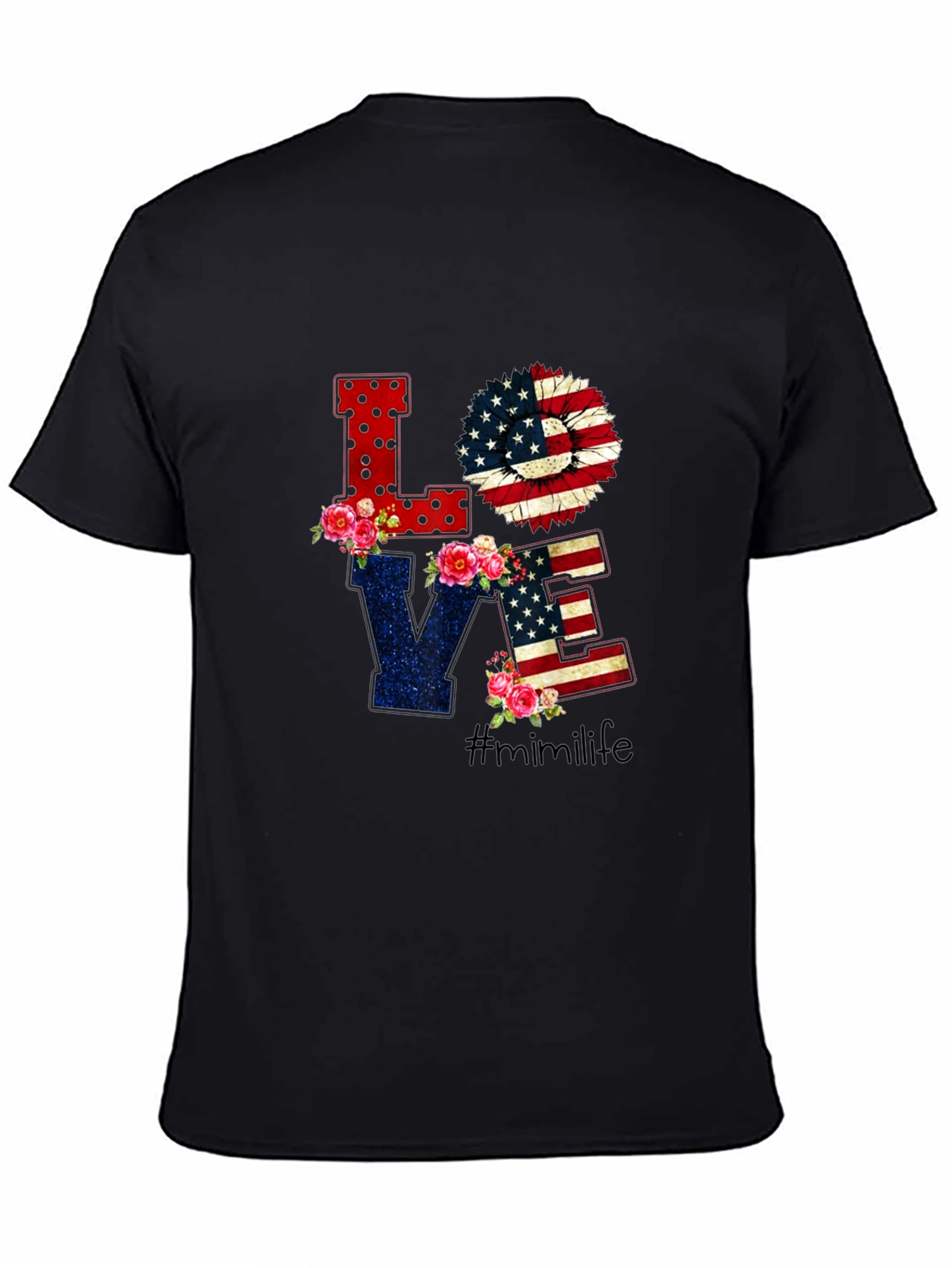 Patriotic LOVE Graphic T-Shirt