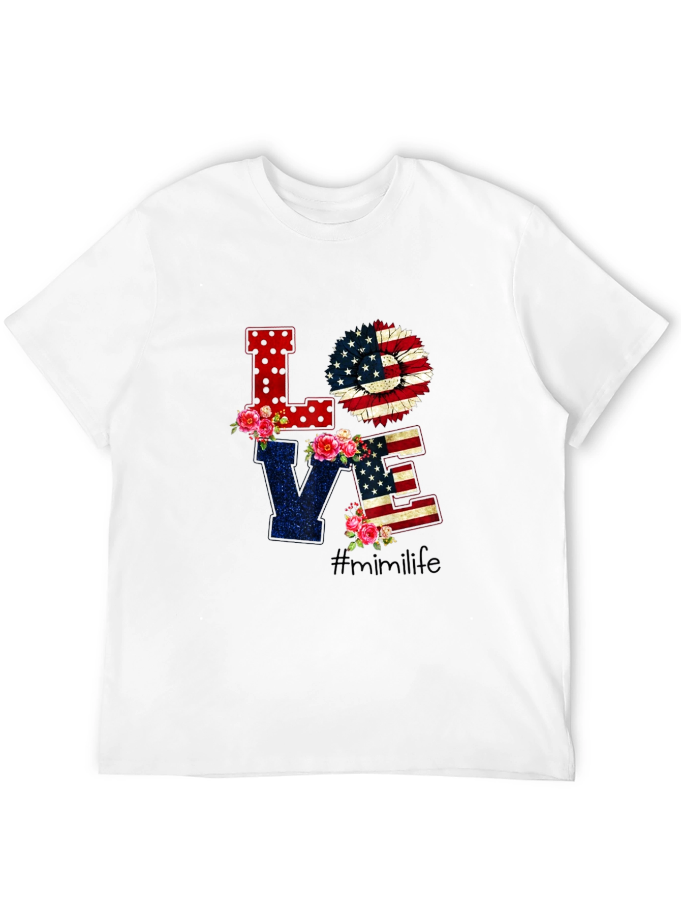 Patriotic LOVE Graphic T-Shirt