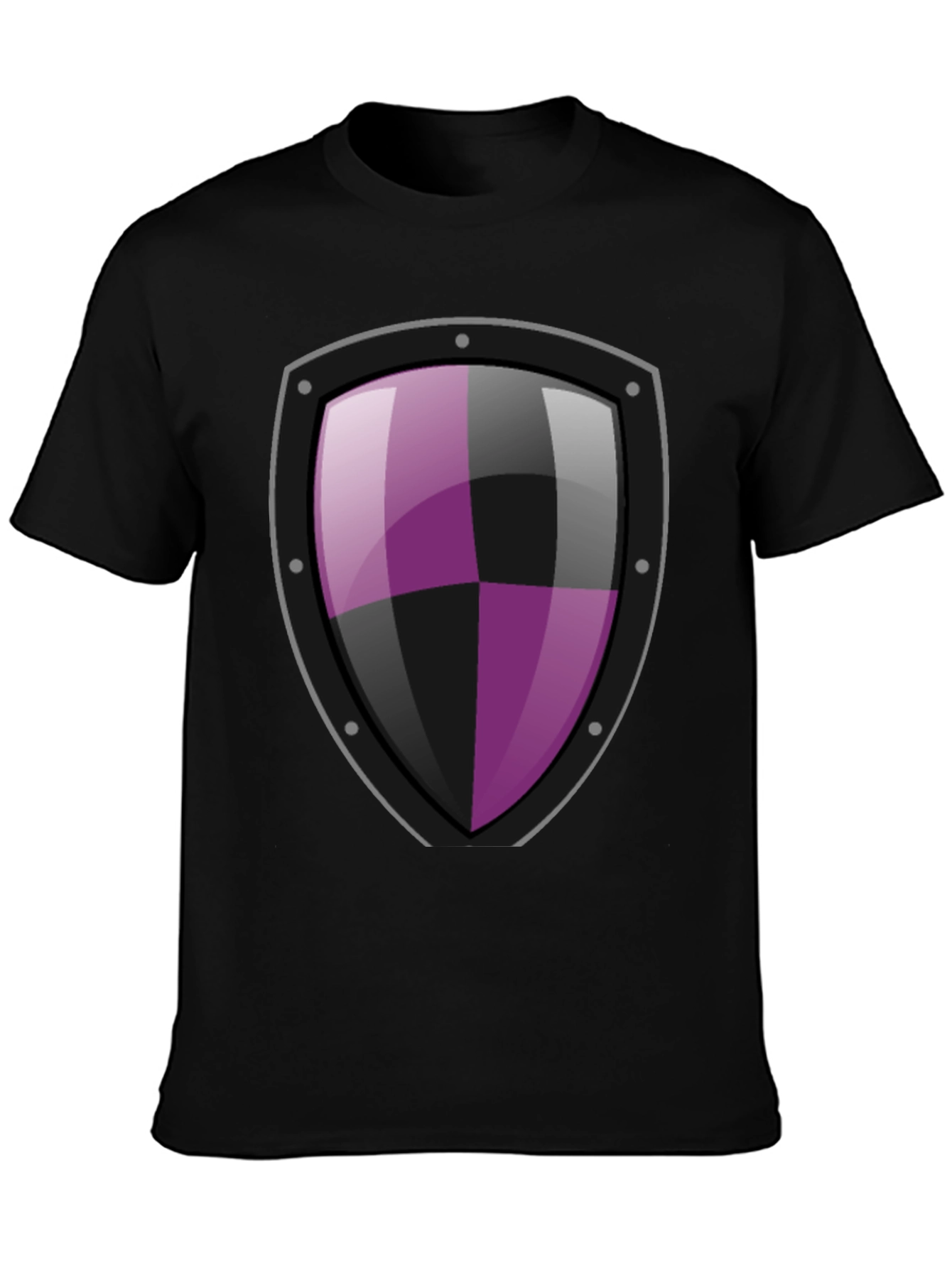 Shield Graphic T-Shirt - Black Cotton Tee