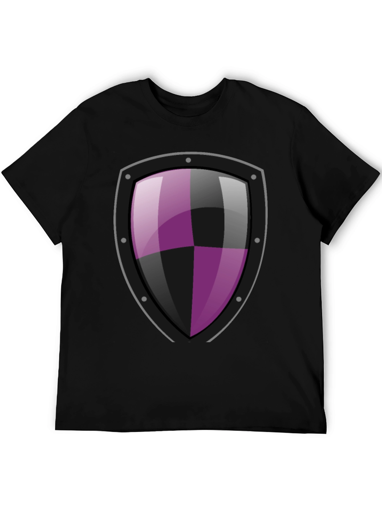 Shield Graphic T-Shirt - Black Cotton Tee