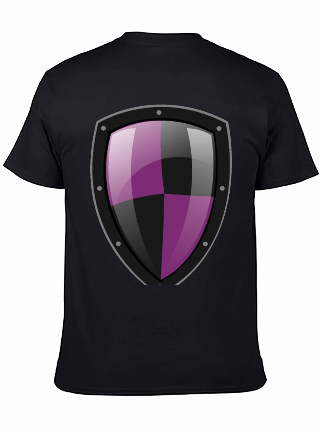 Shield Graphic T-Shirt - Black Cotton Tee