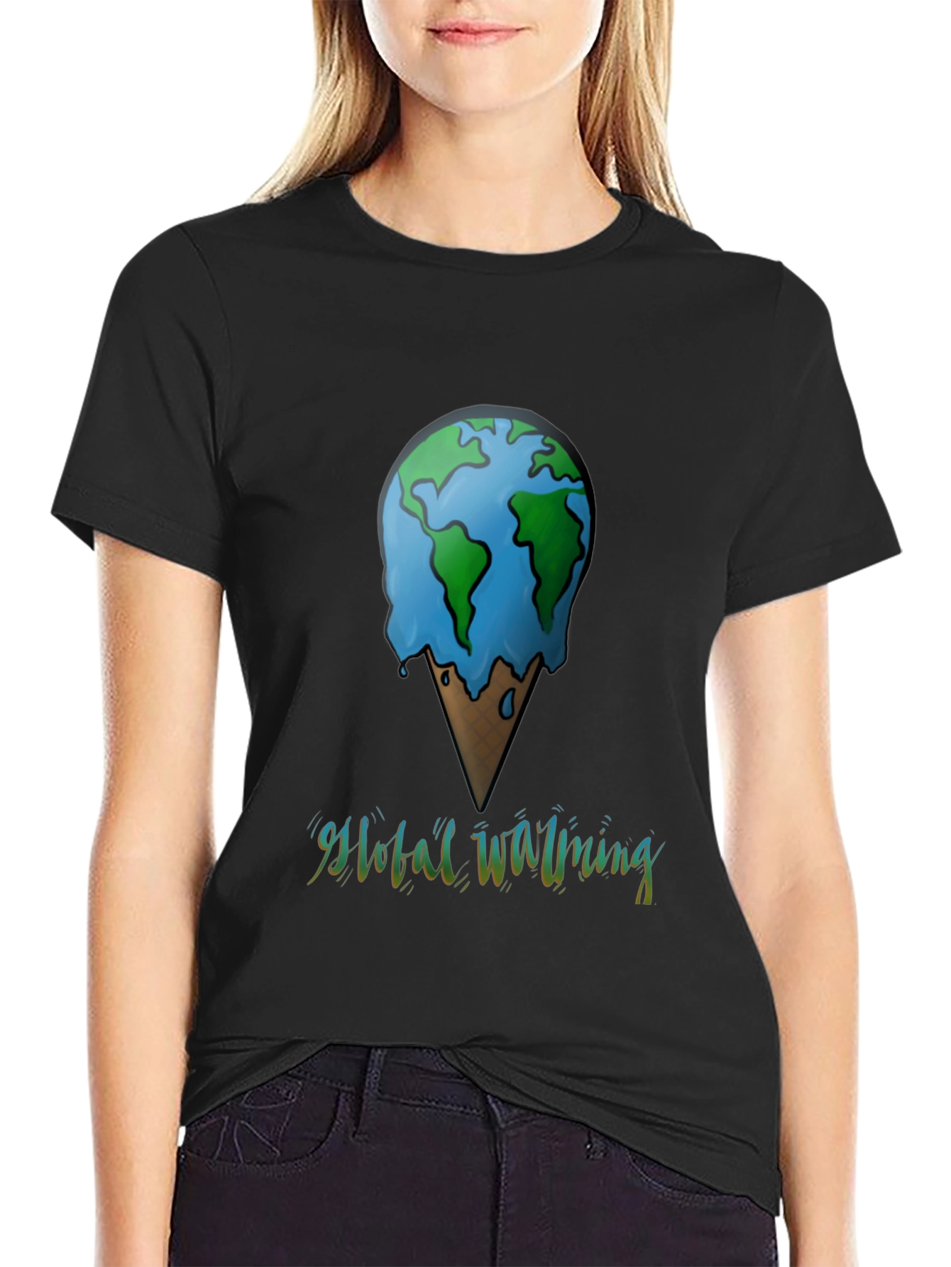 Global Warming Tee - Earth Ice Cream Cone