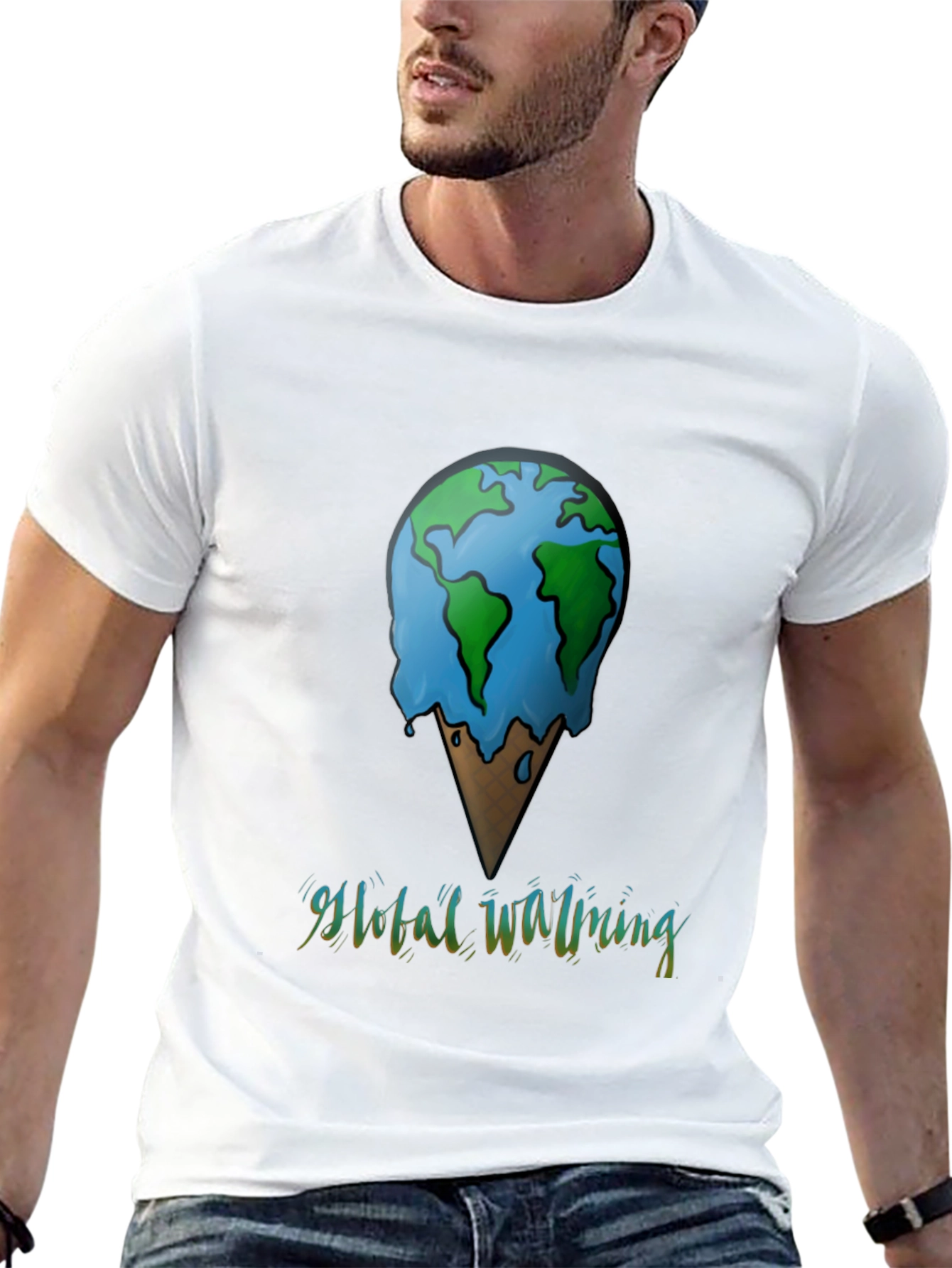 Global Warming Tee - Earth Ice Cream Cone