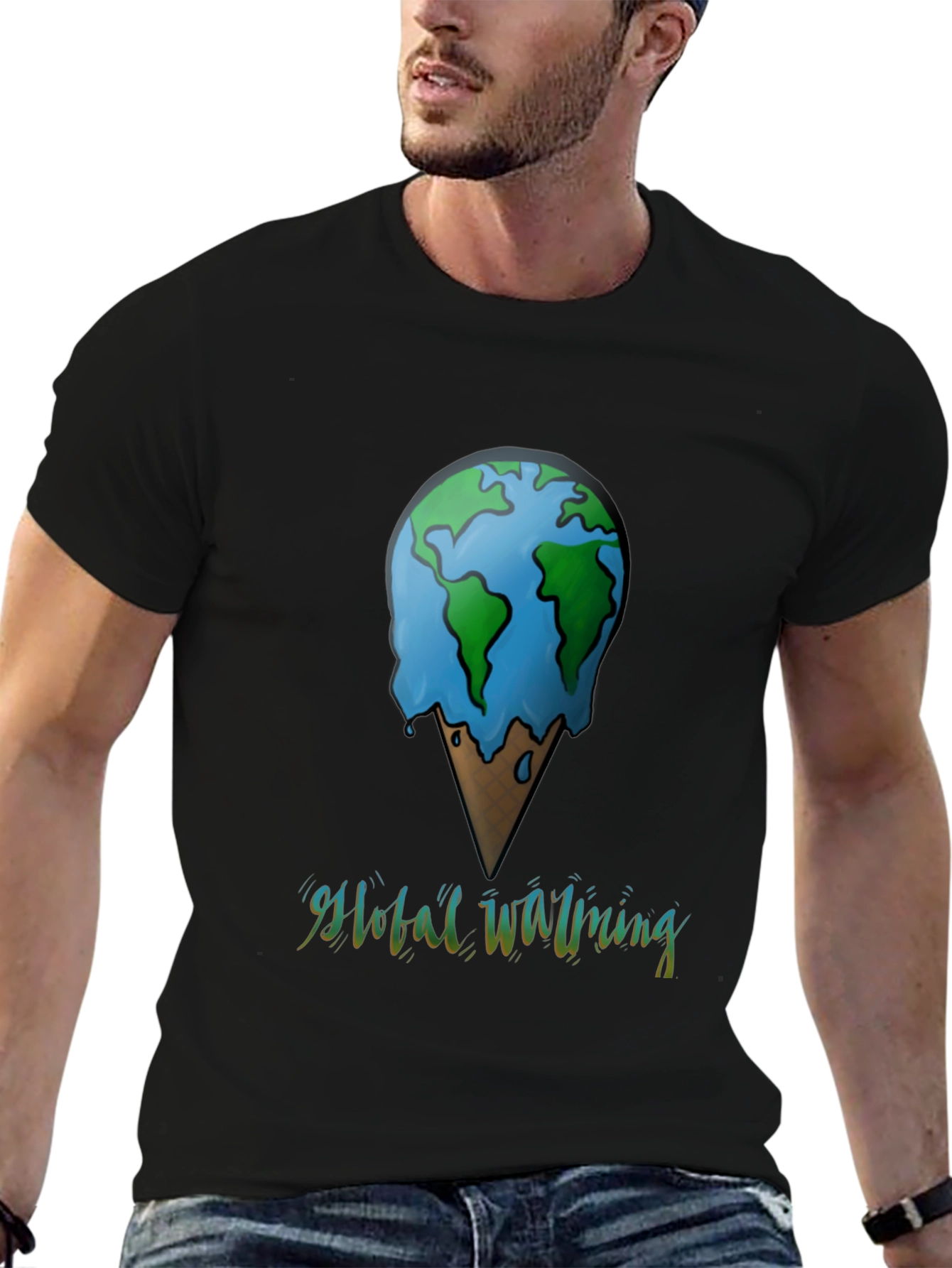 Global Warming Tee - Earth Ice Cream Cone