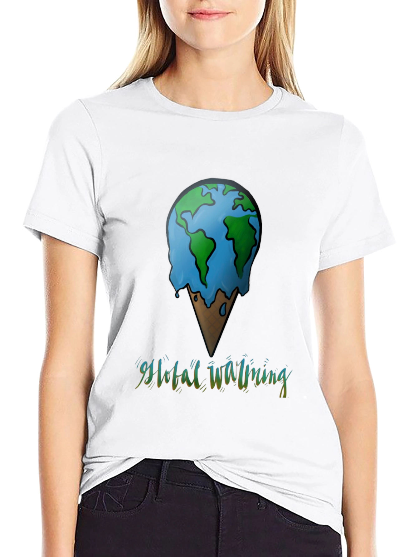 Global Warming Tee - Earth Ice Cream Cone