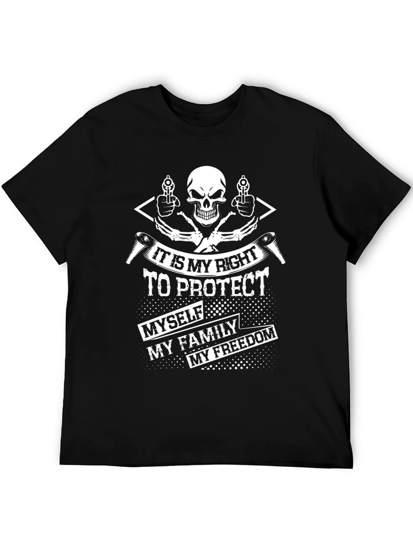 Skull and Guns T-Shirt - Right to Protect