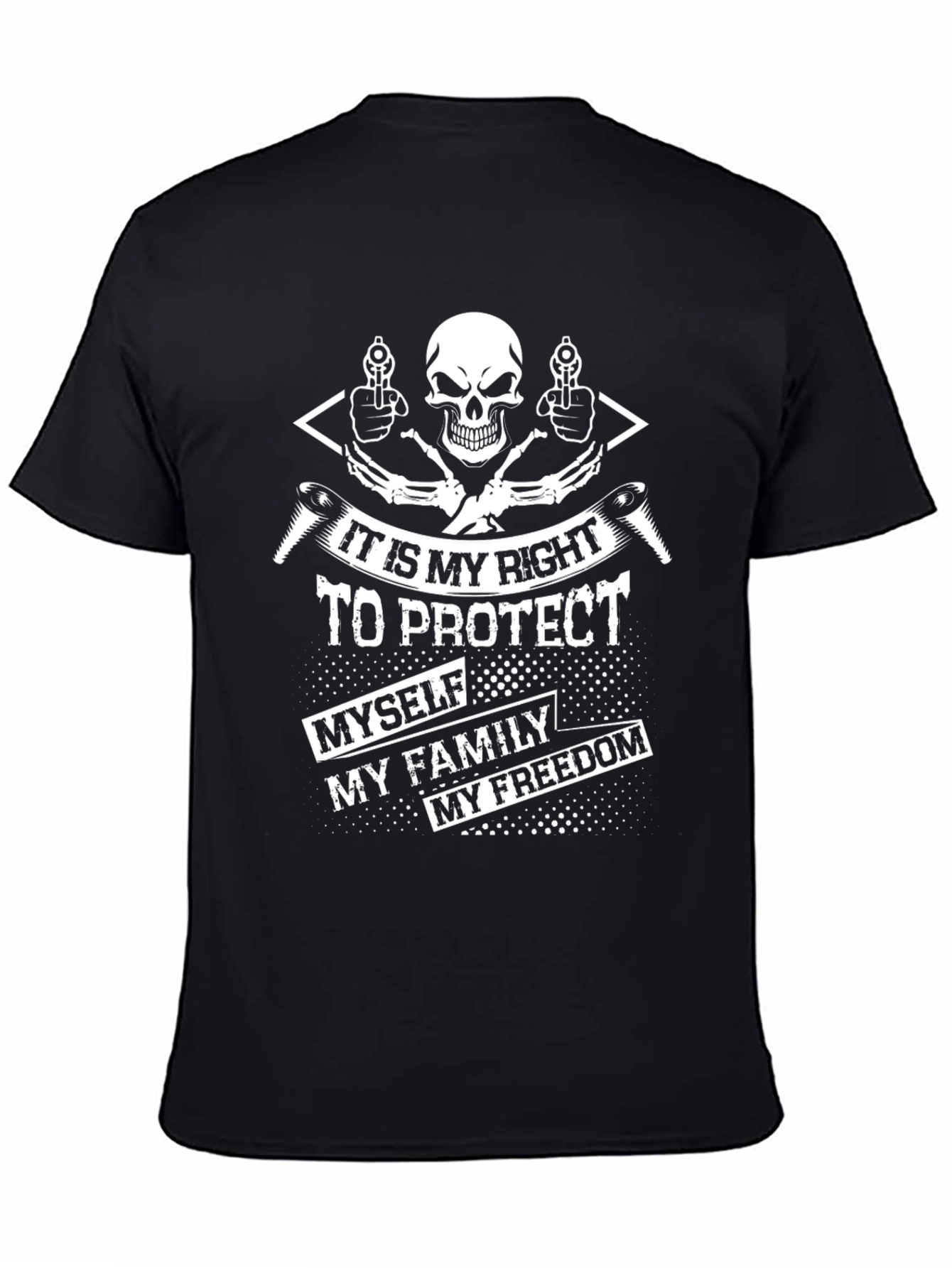 Skull and Guns T-Shirt - Right to Protect