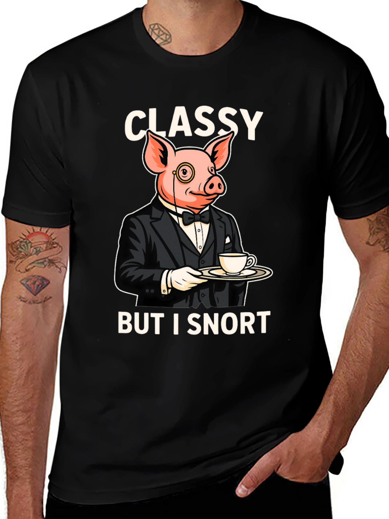Classy But I Snort Pig T-Shirt