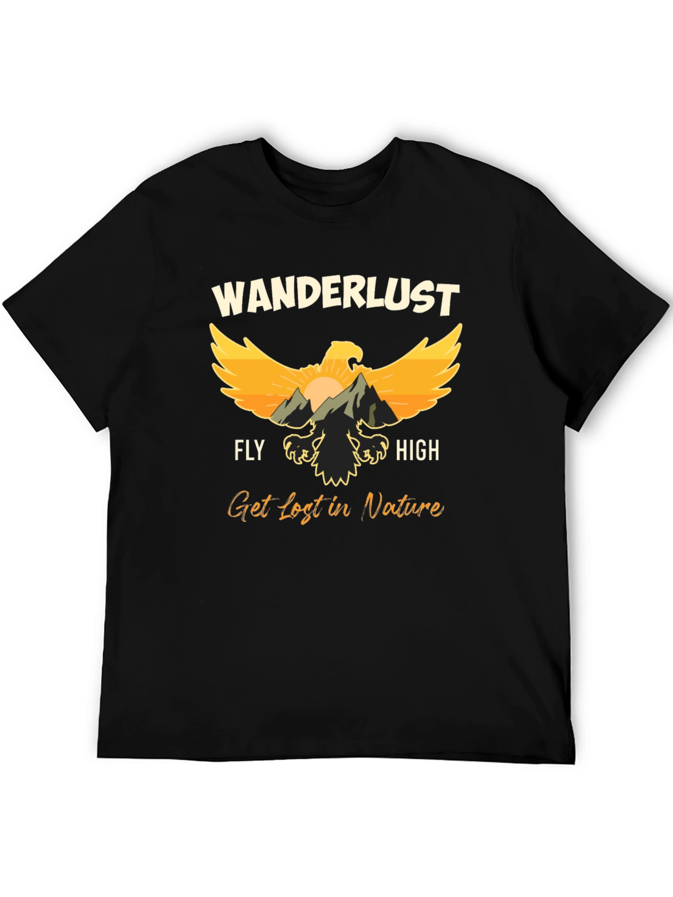 Wanderlust Eagle Graphic T-Shirt - Nature Lover Tee