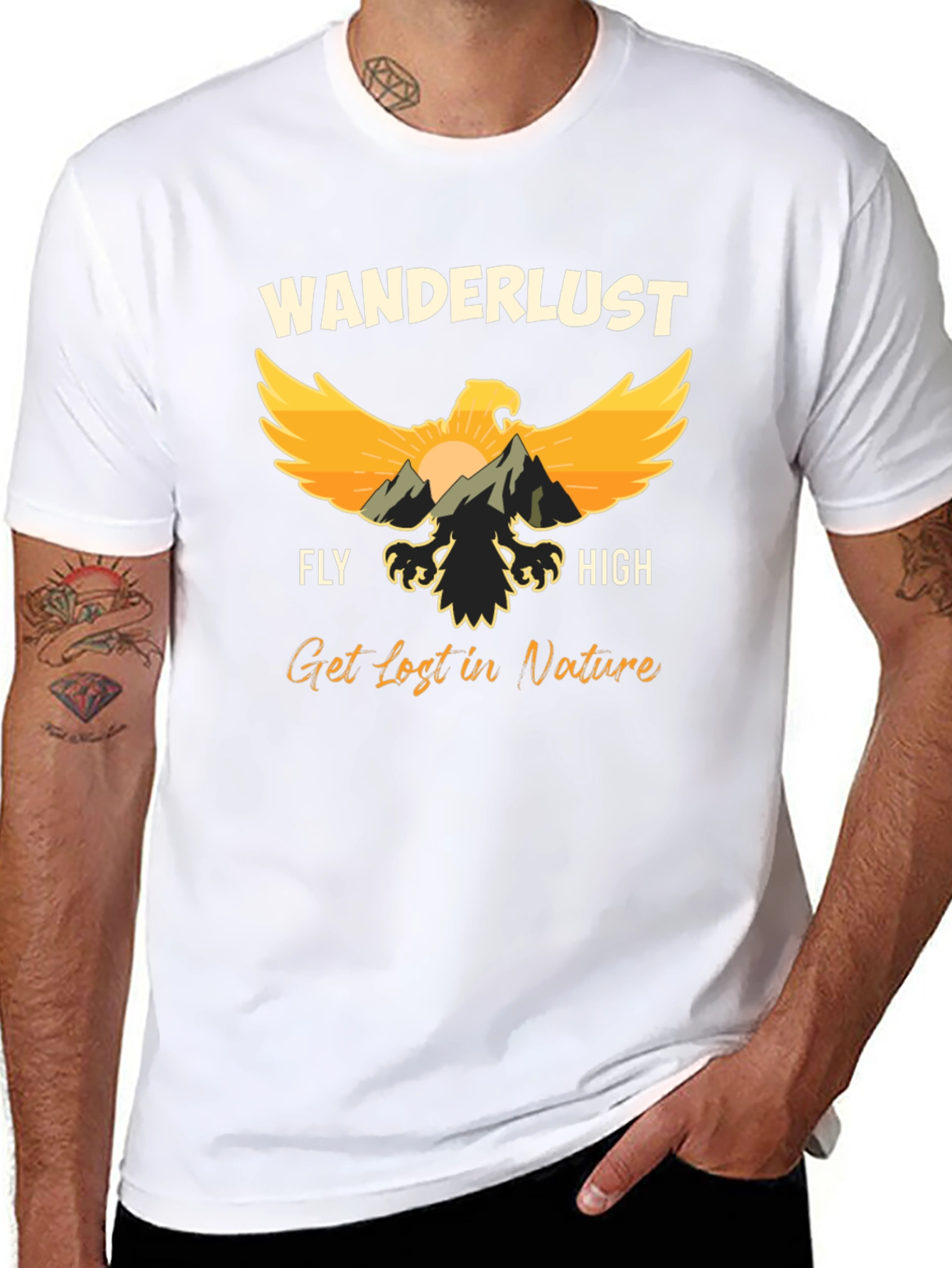 Wanderlust Eagle Graphic T-Shirt - Nature Lover Tee