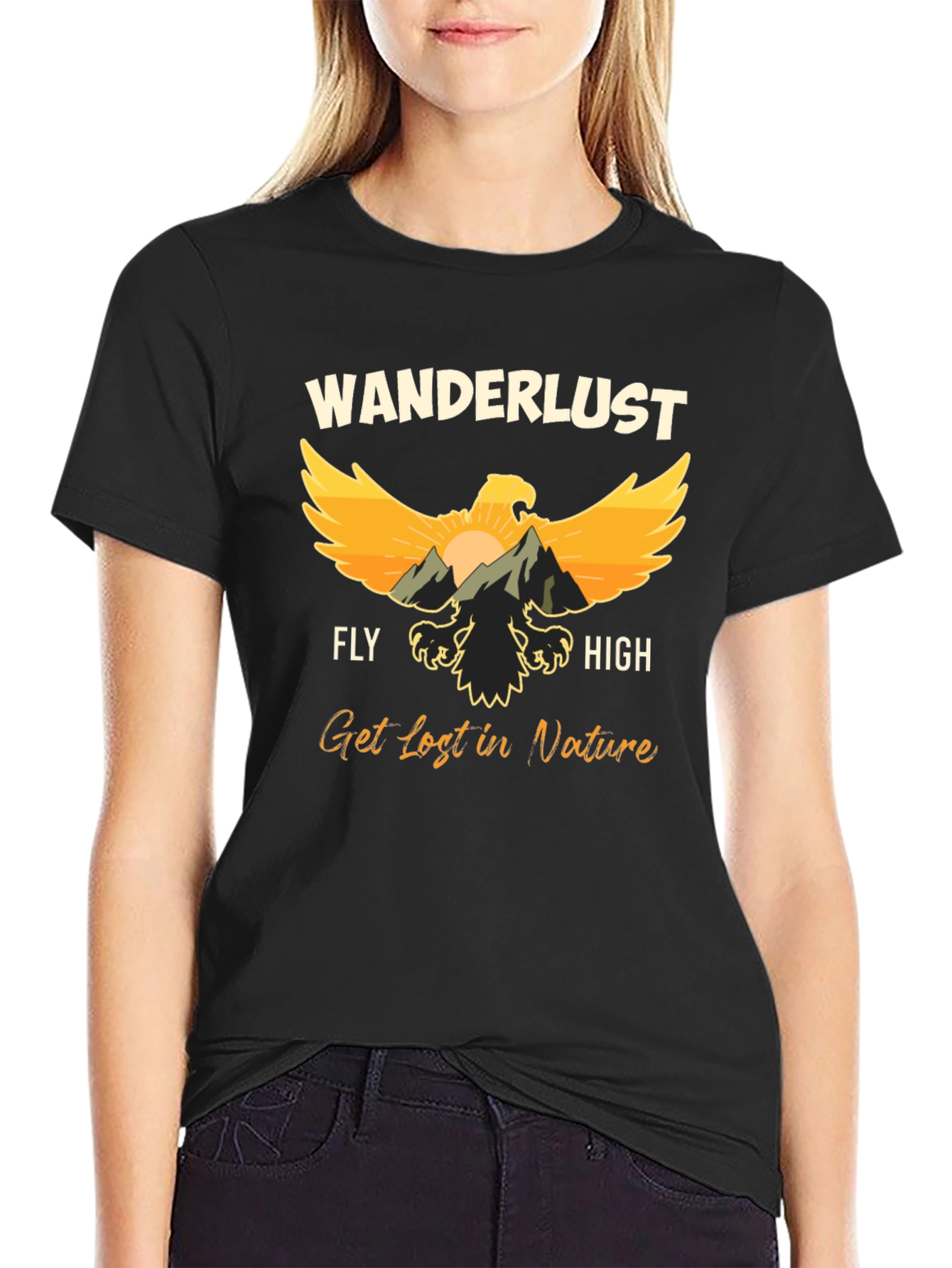 Wanderlust Eagle Graphic T-Shirt - Nature Lover Tee