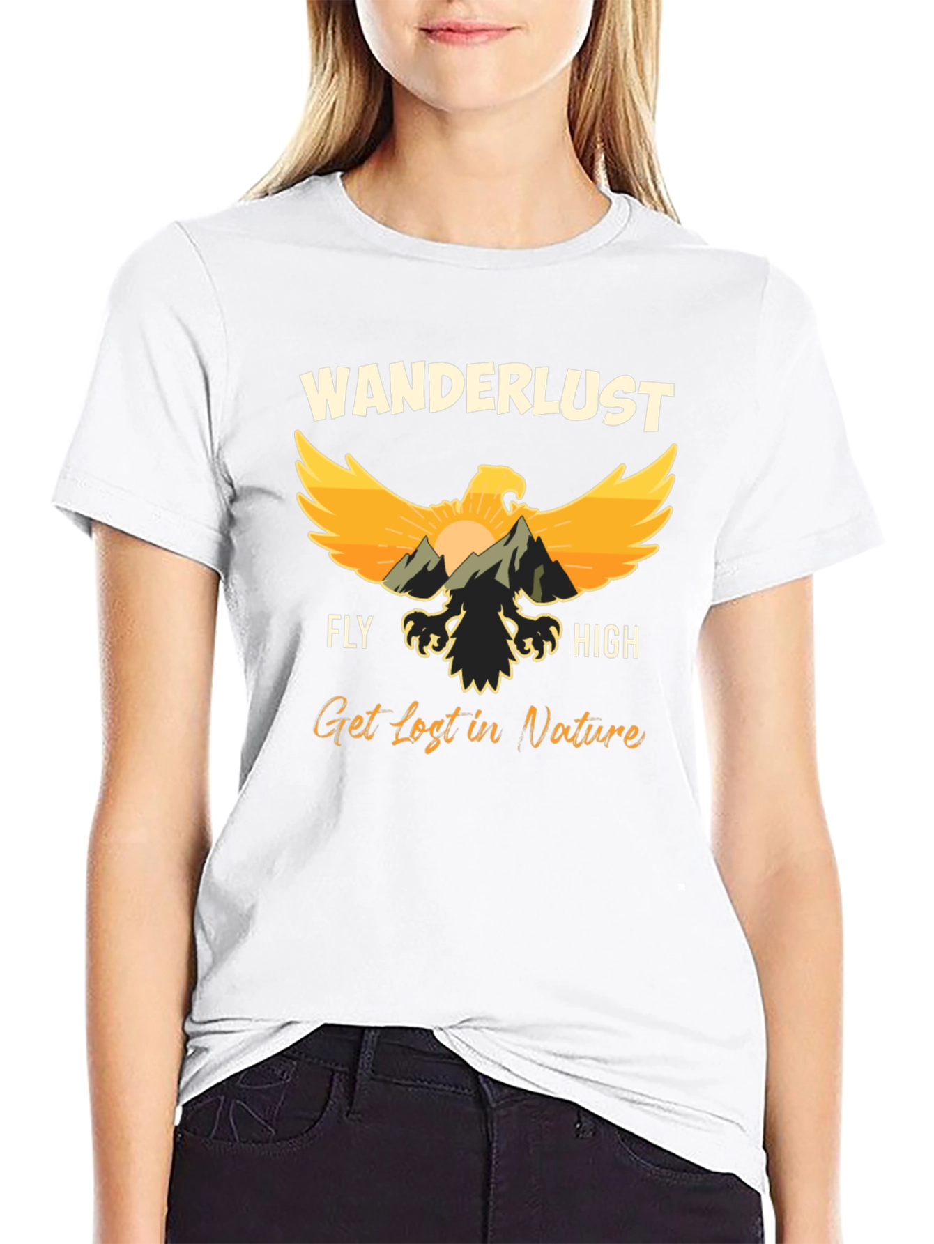 Wanderlust Eagle Graphic T-Shirt - Nature Lover Tee