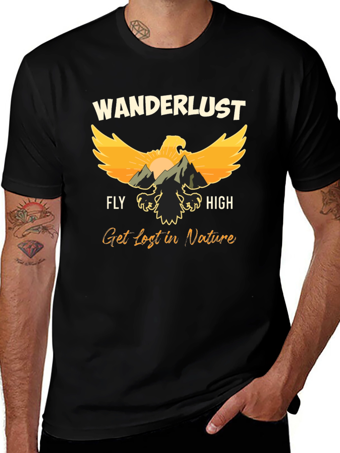 Wanderlust Eagle Graphic T-Shirt - Nature Lover Tee
