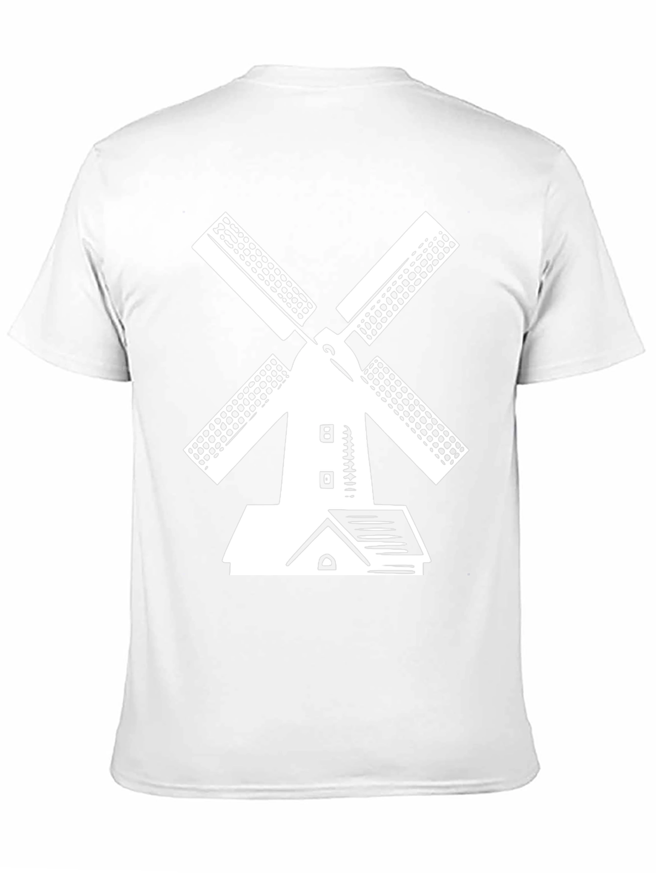 Windmill Graphic Tee - Black Cotton T-Shirt
