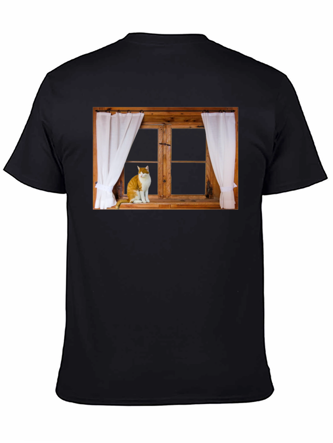 Cat in Window Graphic T-Shirt