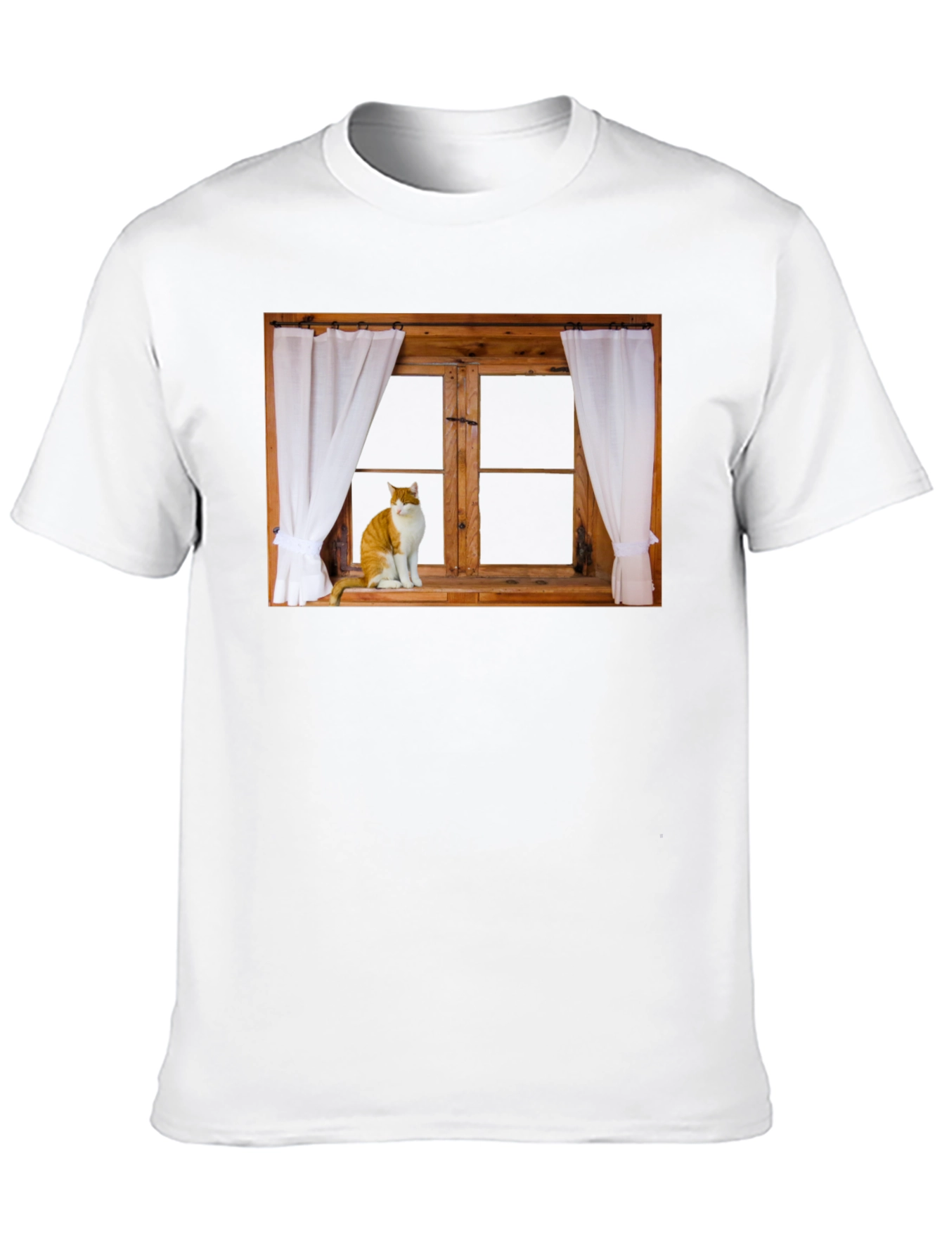 Cat in Window Graphic T-Shirt