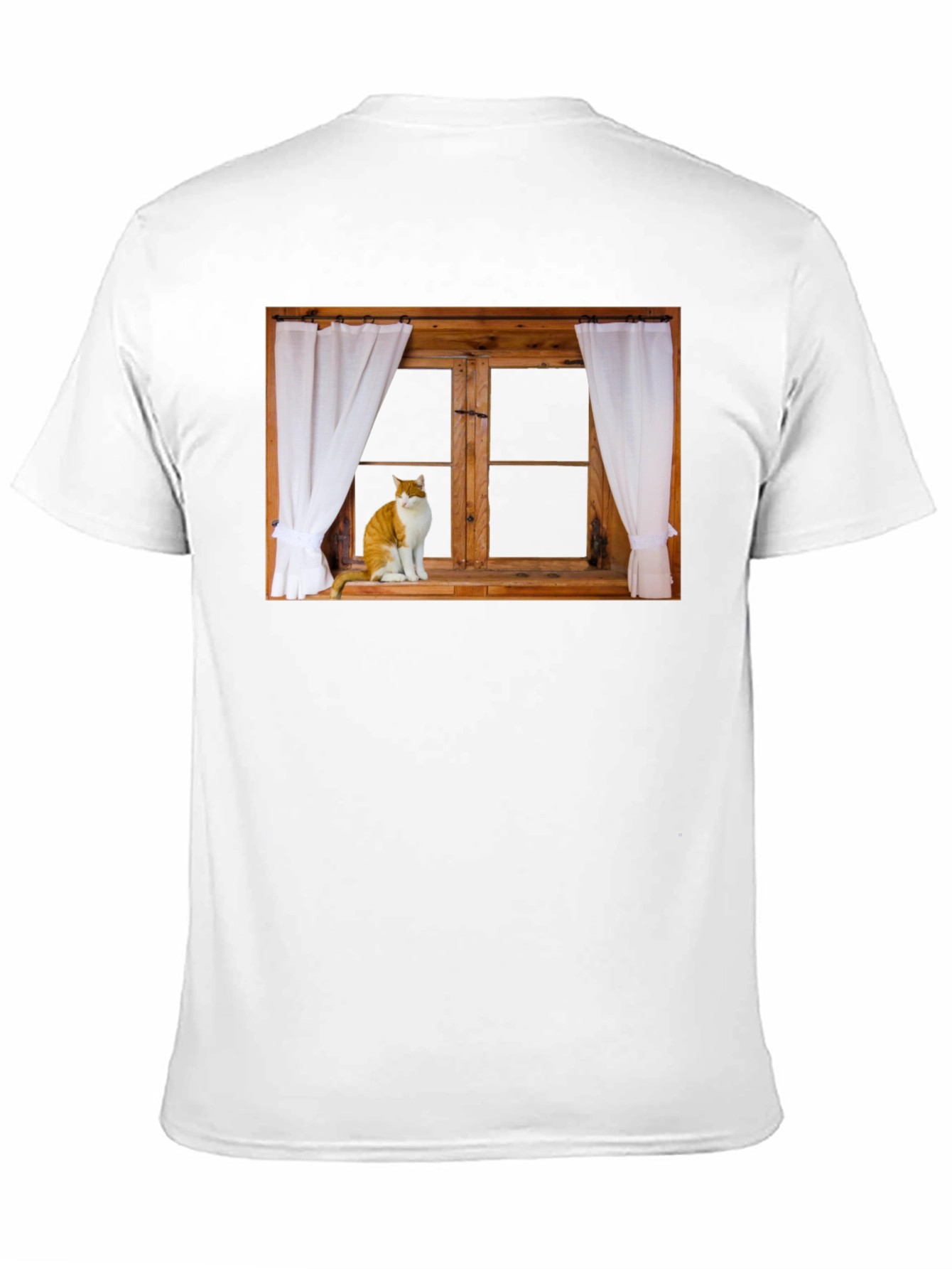 Cat in Window Graphic T-Shirt