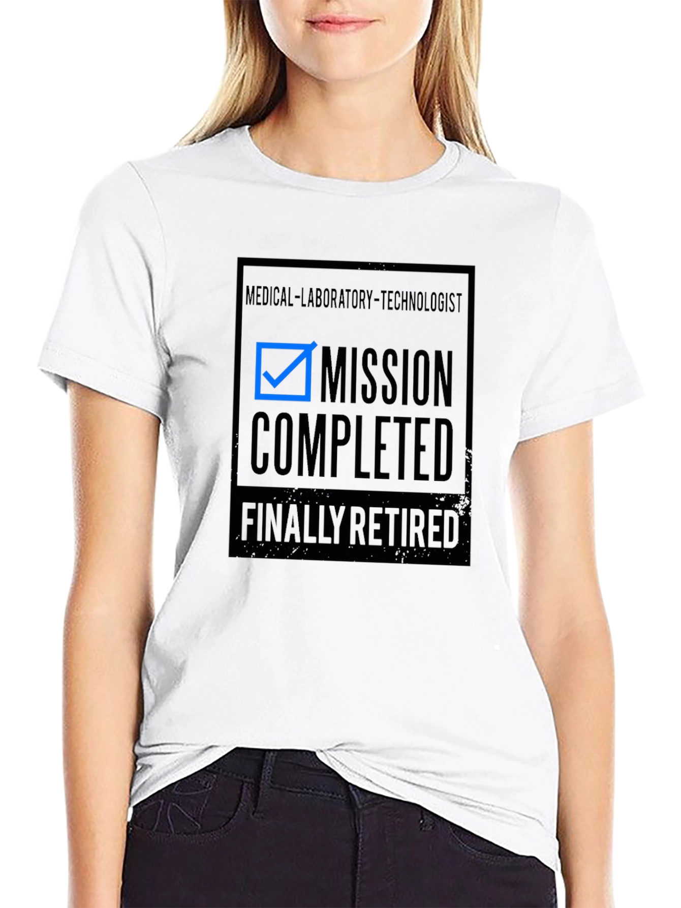 Medical Lab Tech Retirement T-Shirt Mission Complete