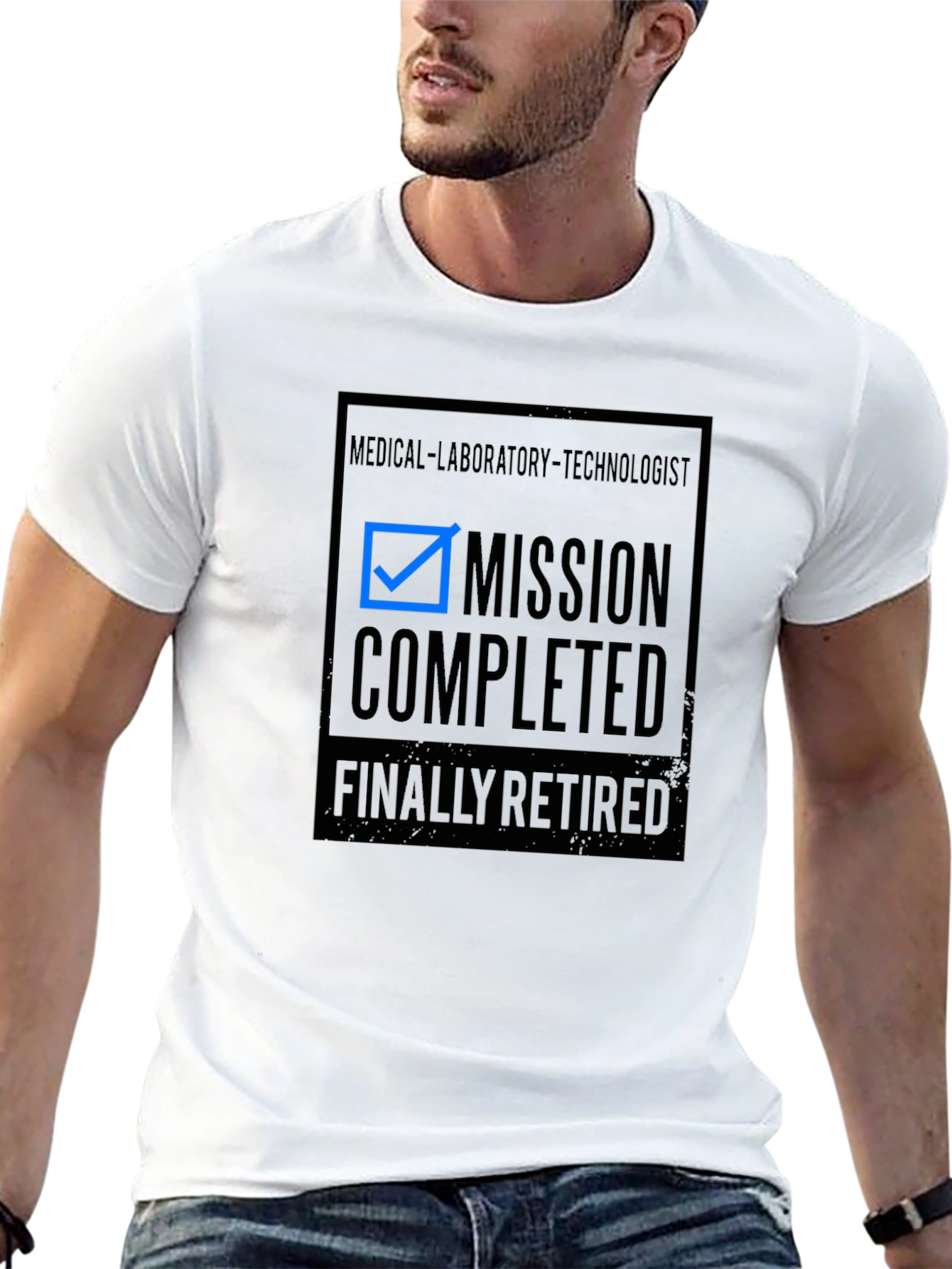Medical Lab Tech Retirement T-Shirt Mission Complete