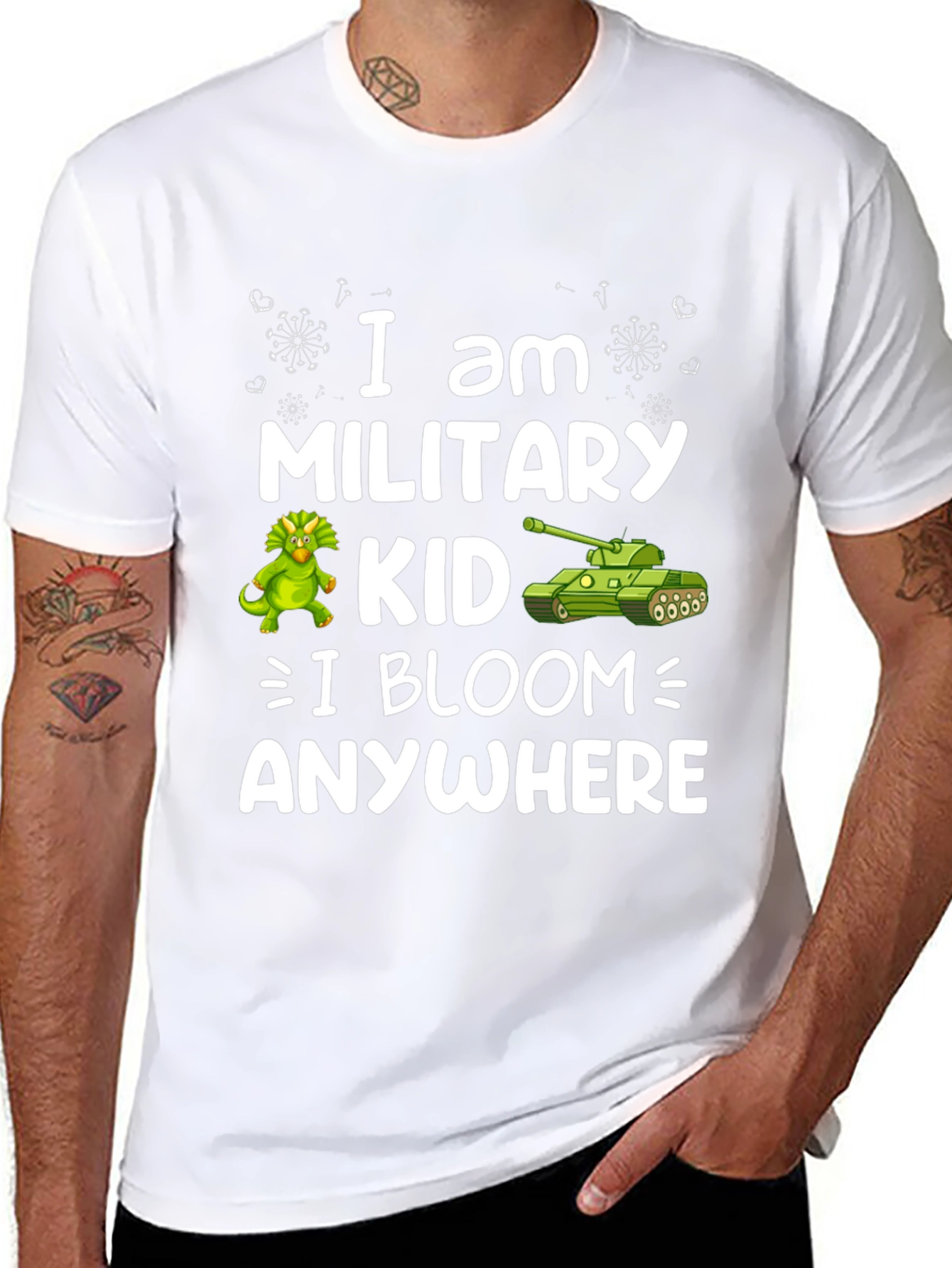Military Kid T-Shirt - I Bloom Anywhere