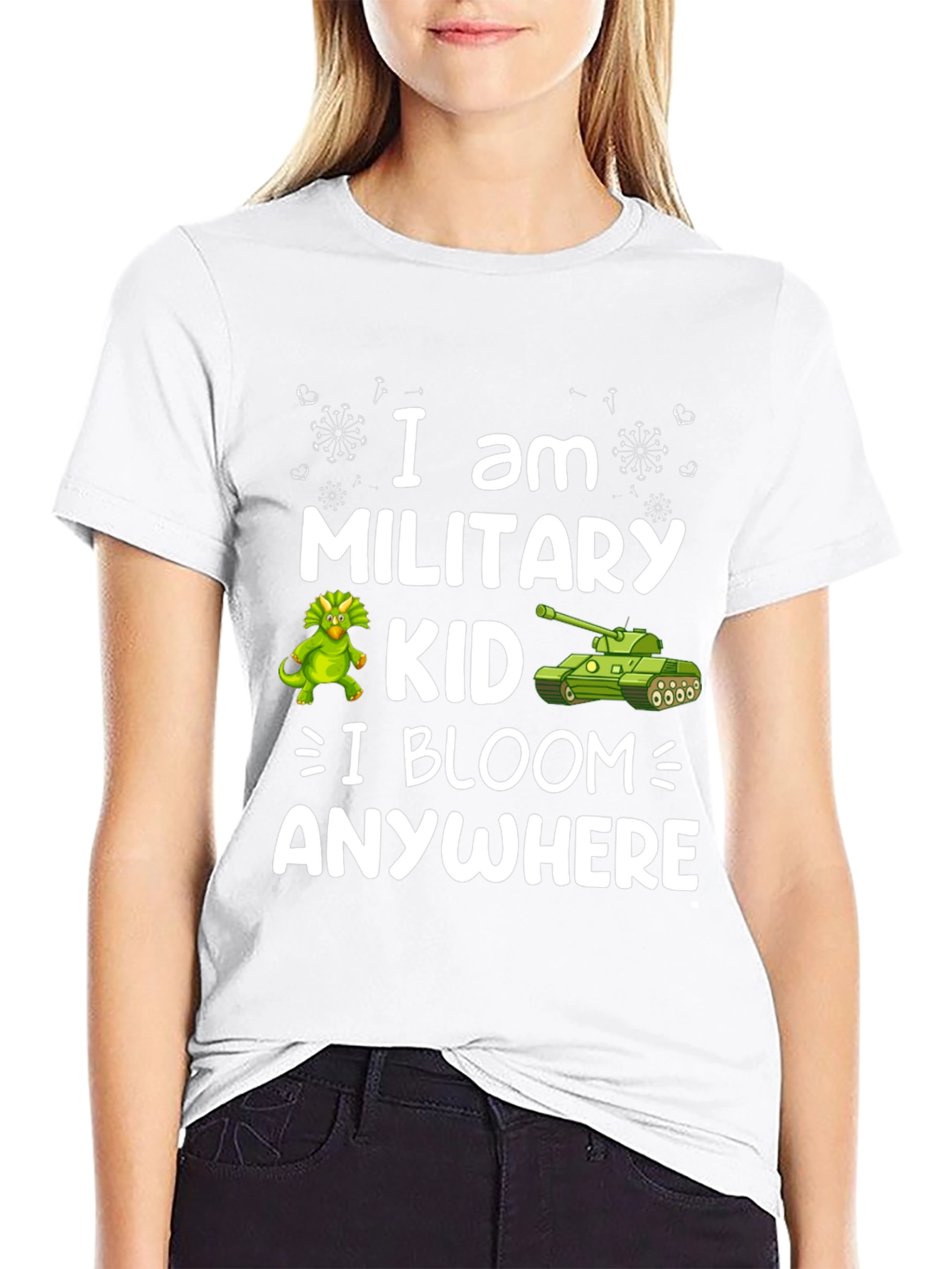 Military Kid T-Shirt - I Bloom Anywhere