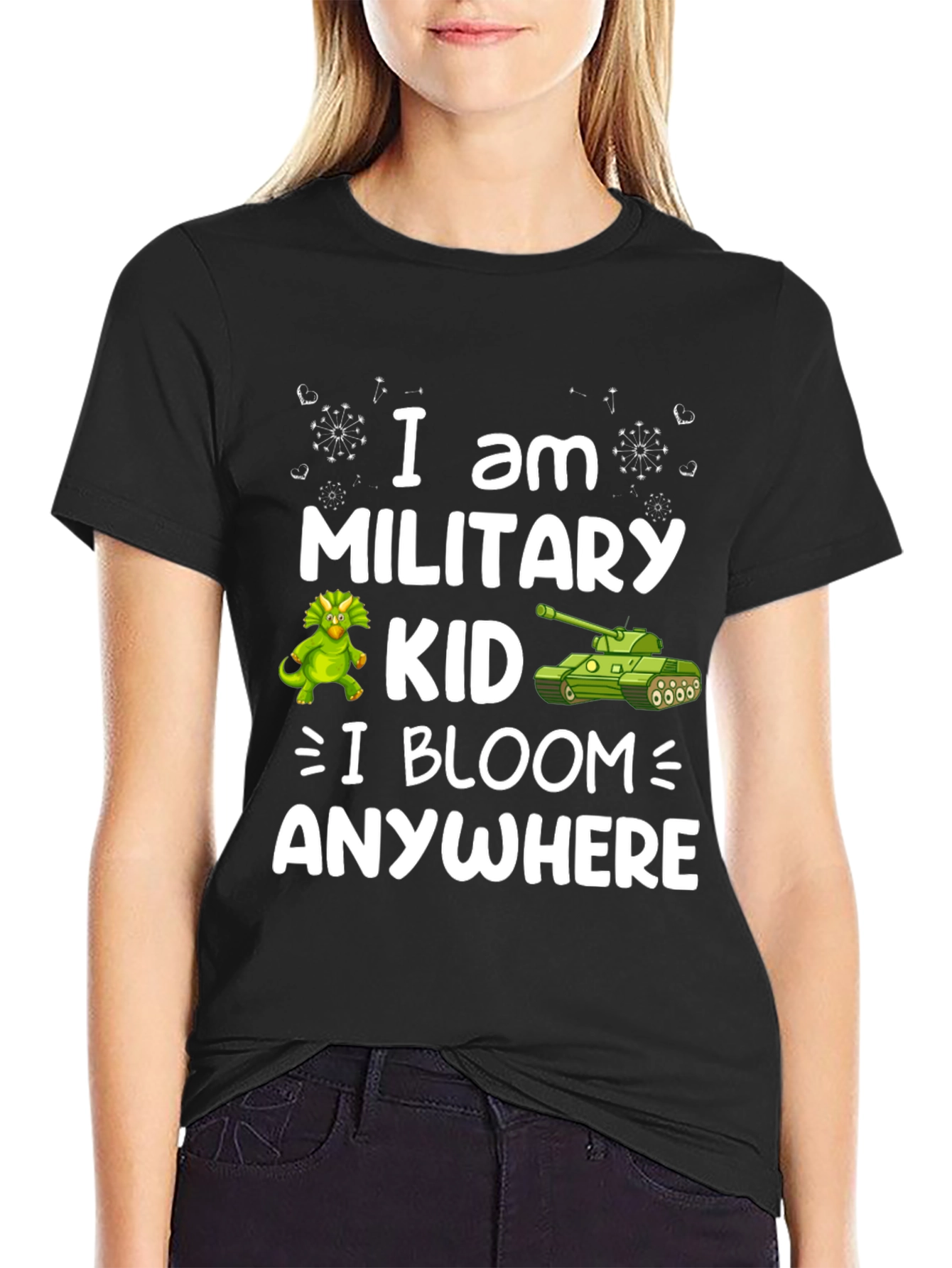 Military Kid T-Shirt - I Bloom Anywhere