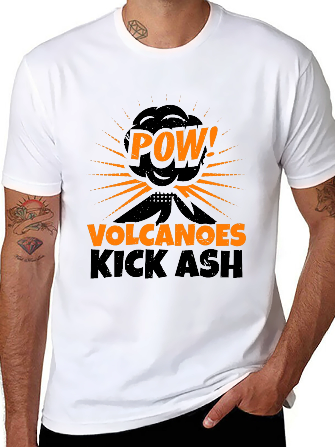Volcanoes Kick Ash T-Shirt - POW! Graphic Tee