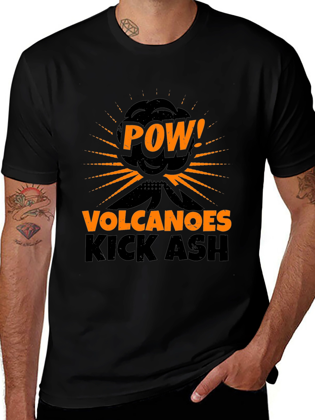 Volcanoes Kick Ash T-Shirt - POW! Graphic Tee