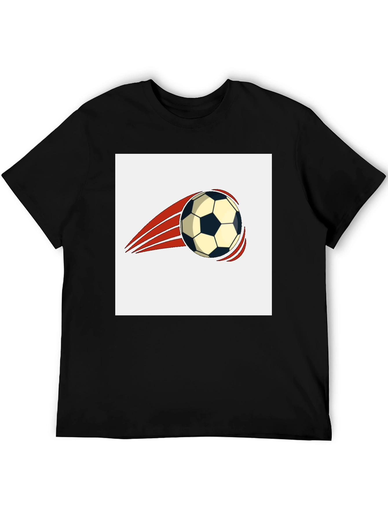 Soccer Ball Graphic Tee - Black