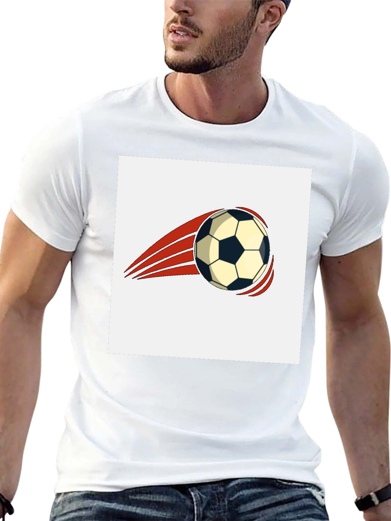 Soccer Ball Graphic Tee - Black